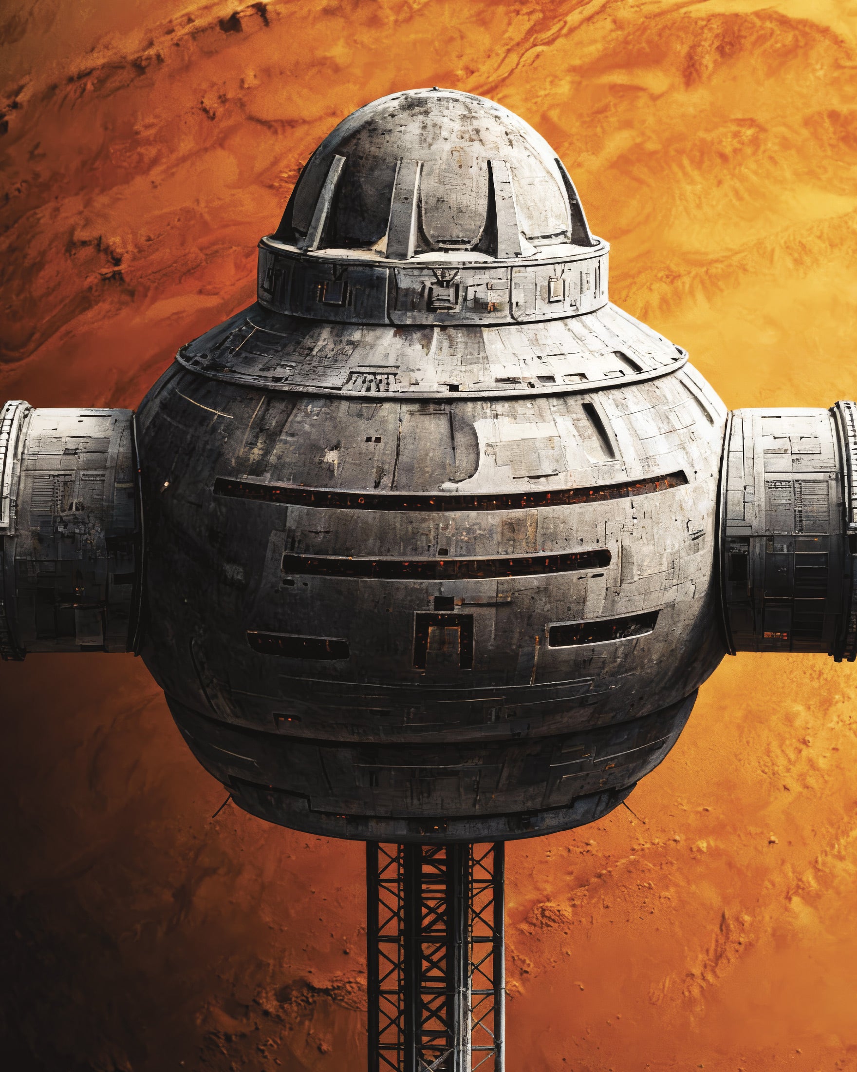 Poster Stazione Orbitale, Dune, Stampe Pianeta Sci-Fi