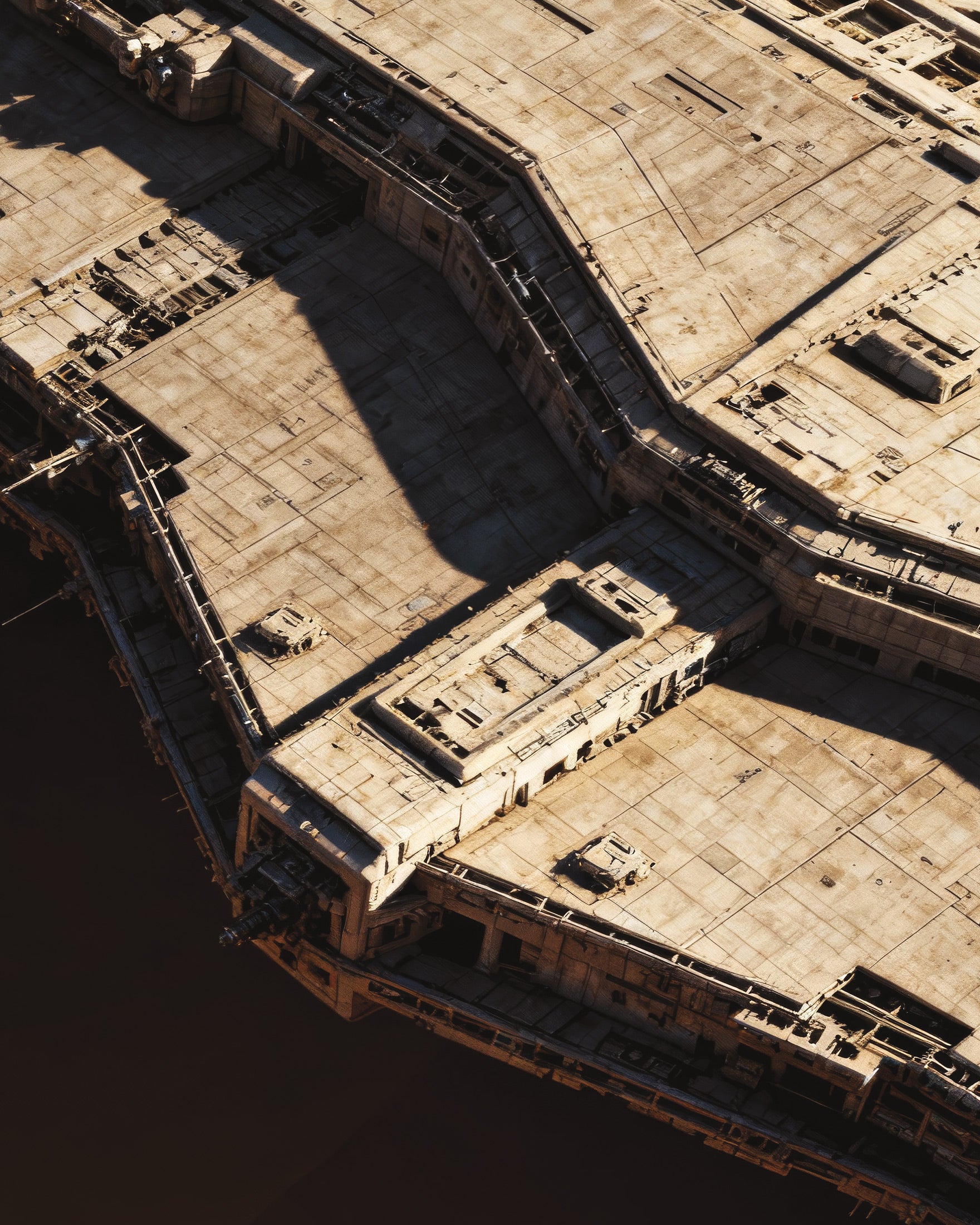 Poster Nave del Deserto, Stampe di Dune di Sabbia Sci-Fi