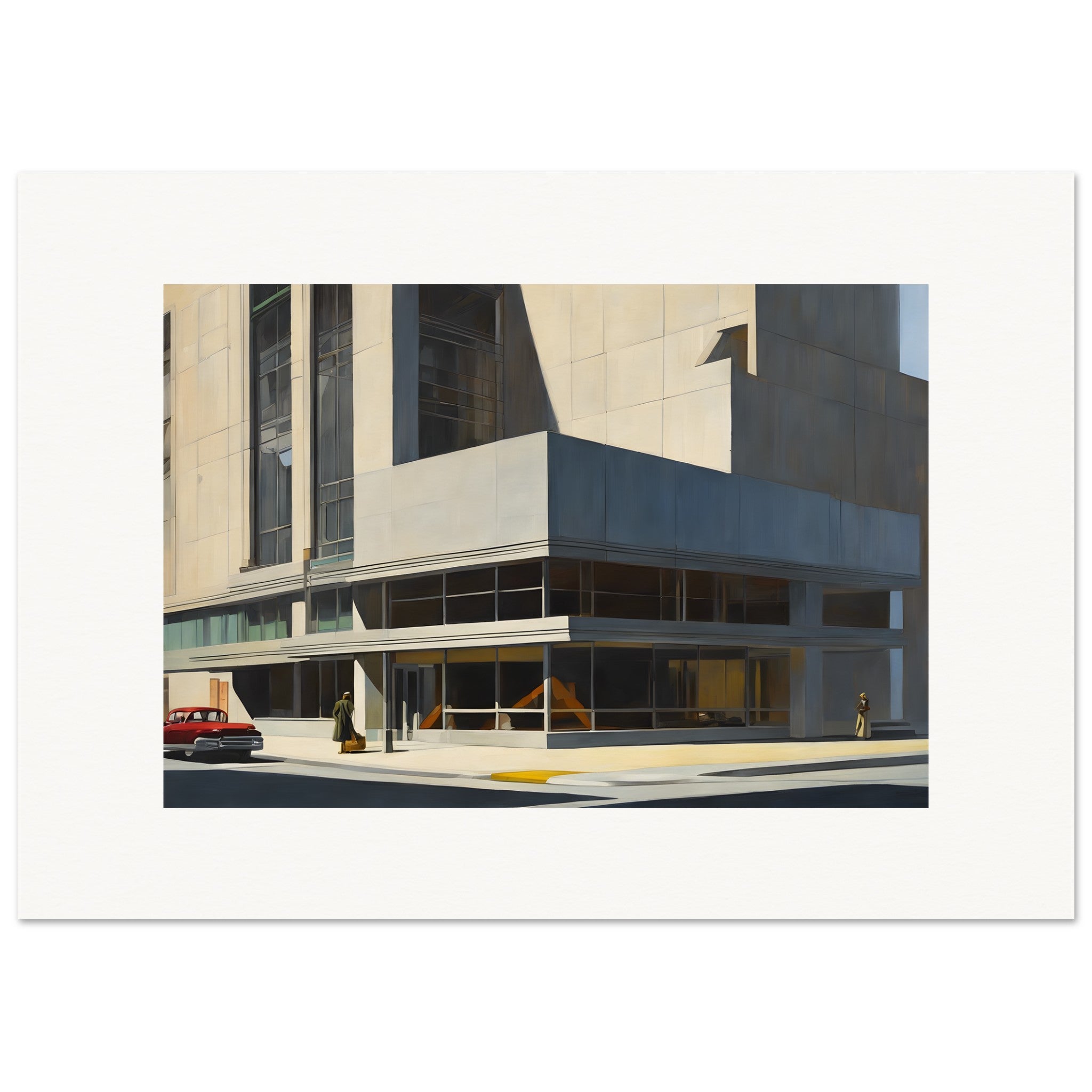 Pittura realistica americana del XX secolo, architettura brutalista - Poster