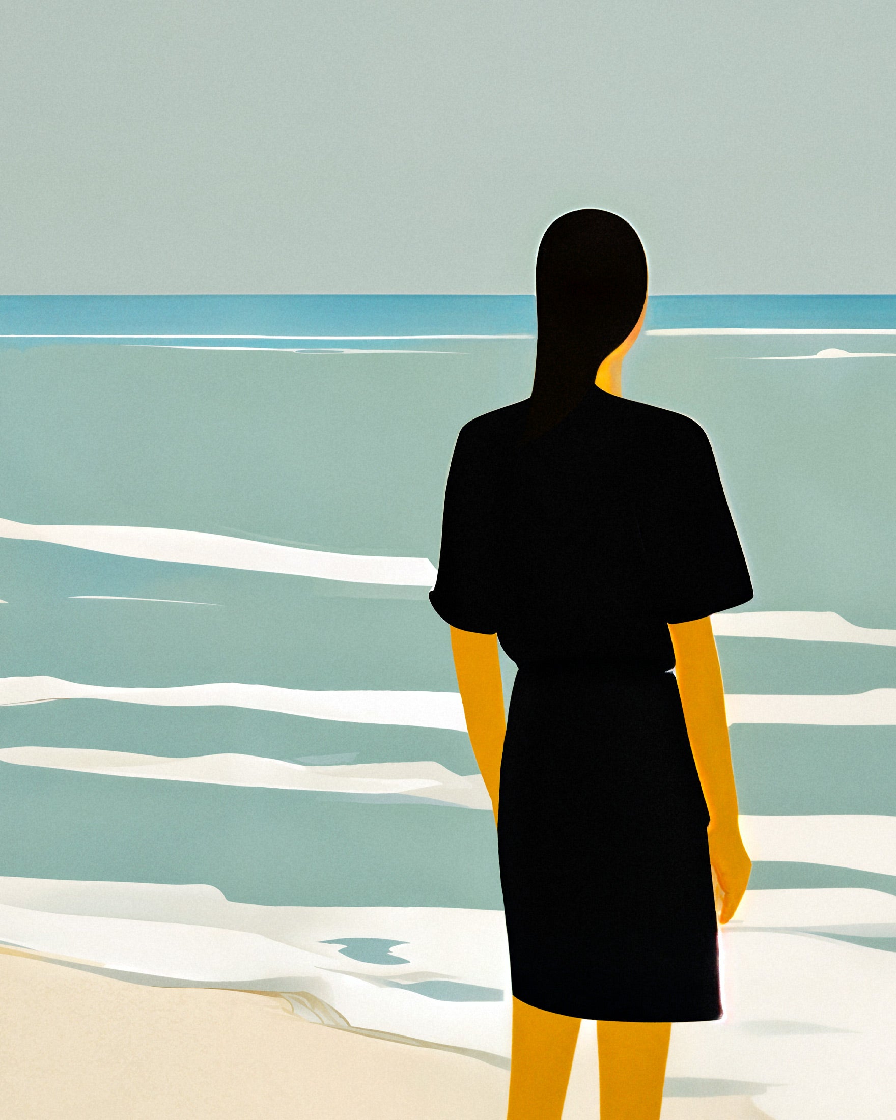 Erika sulla spiaggia - Stampe
