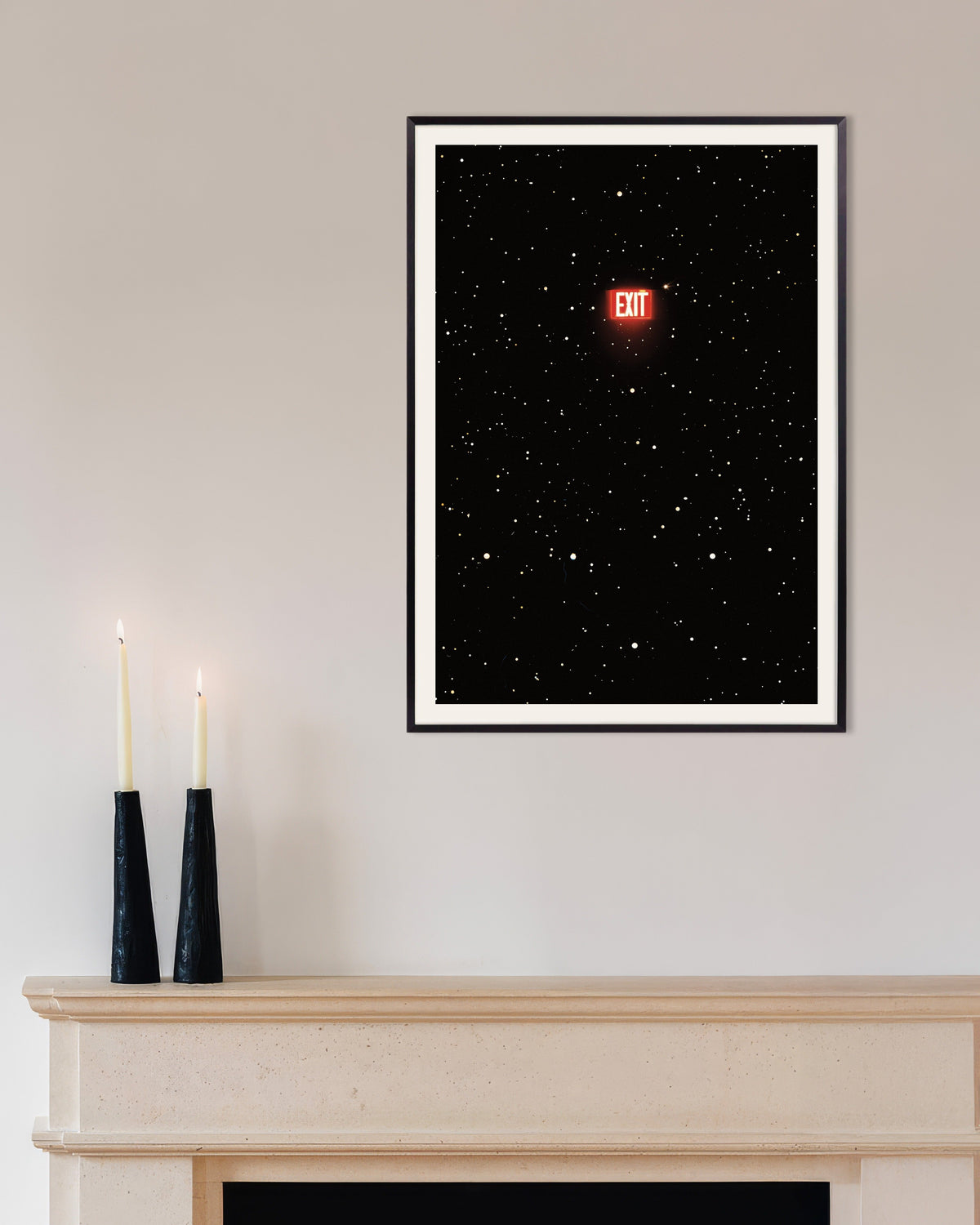 Poster di Fuga verso l’universo, con cornice in metallo