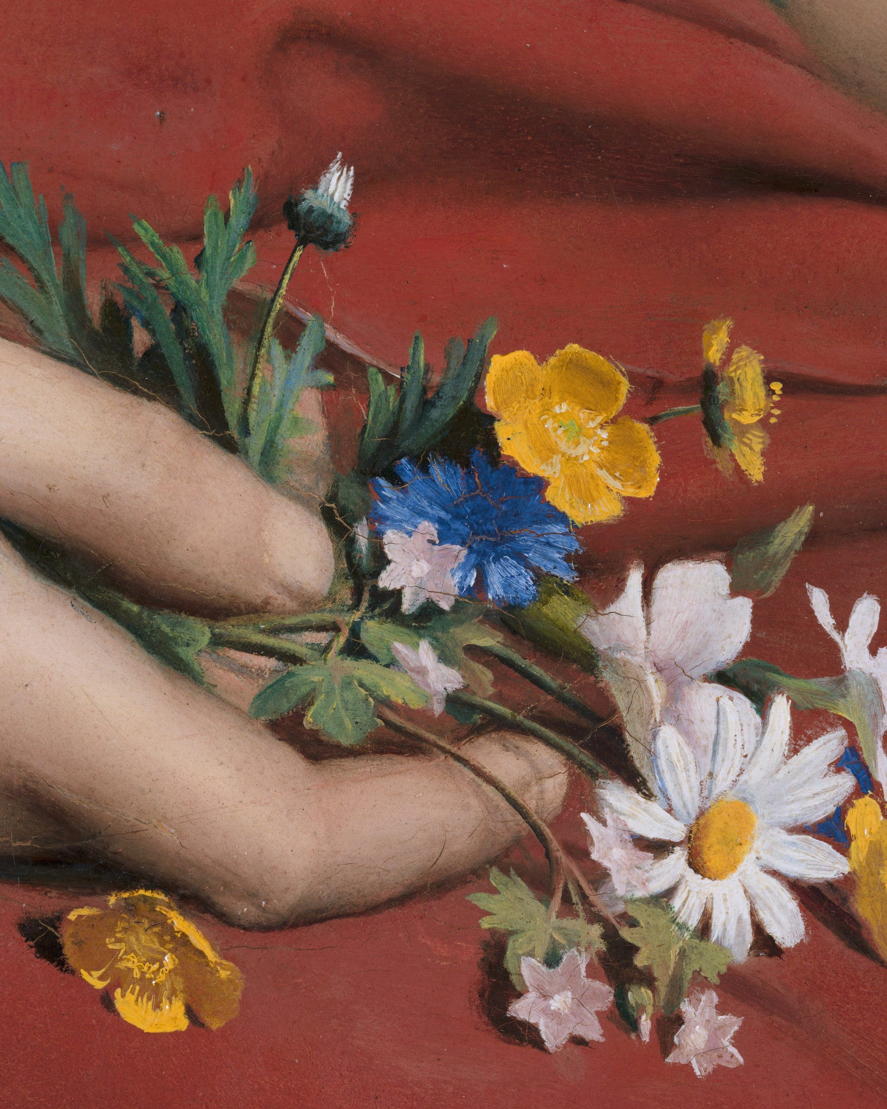 Louis Janmot "Fleur des Champs" Dettaglio delle Mani - Stampe di Bouquet di Fiori Selvatici