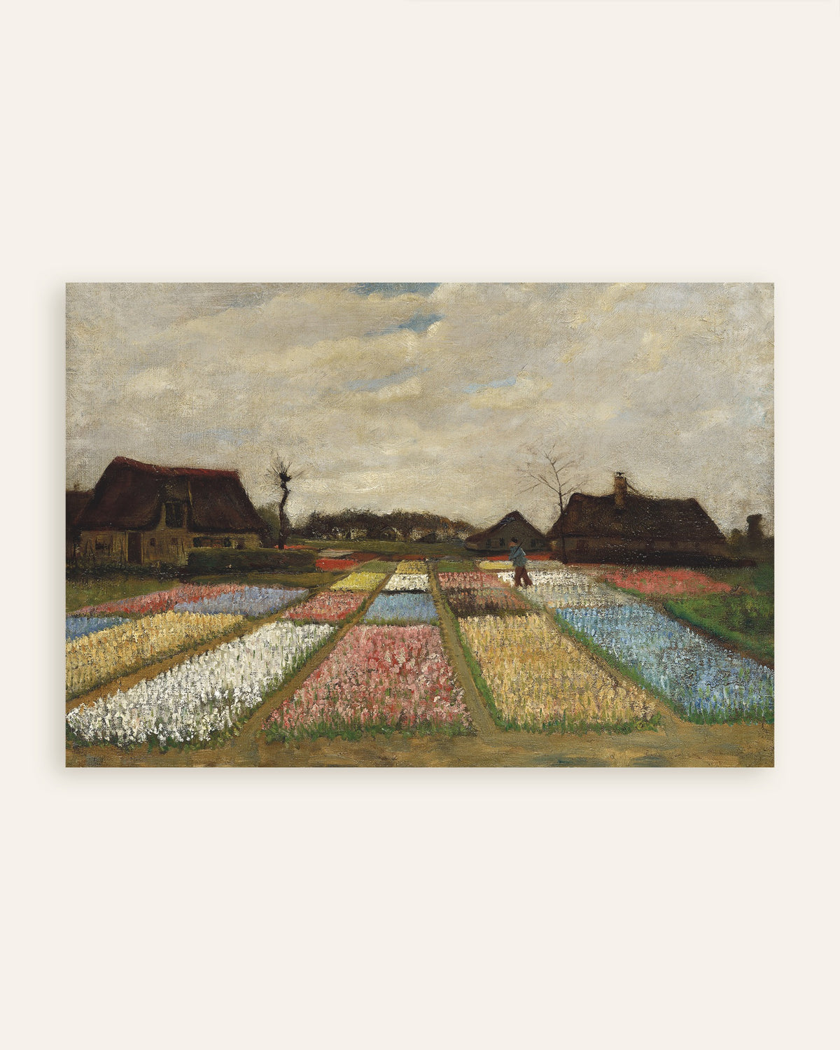 Poster di Aiuole fiorite in Olanda (ca. 1883) di Vincent van Gogh, miniatura