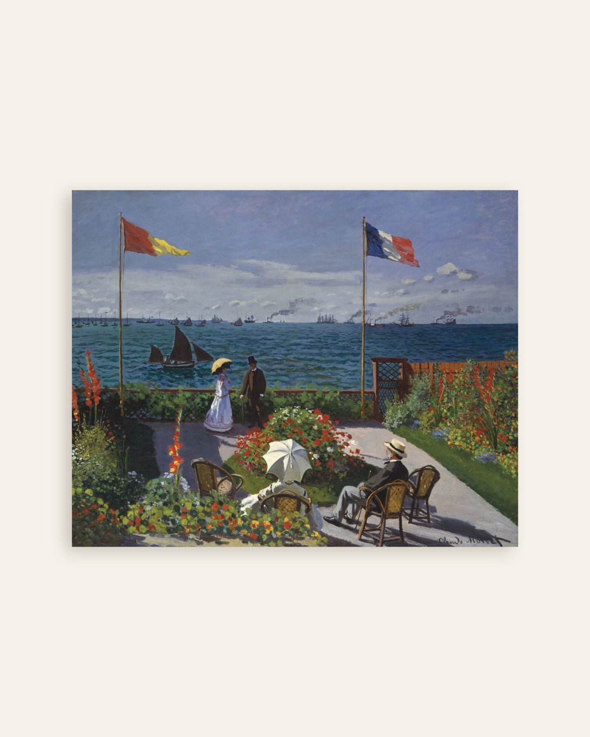 Poster Giardino a Sainte-Adresse (1867) di Claude Monet, miniatura