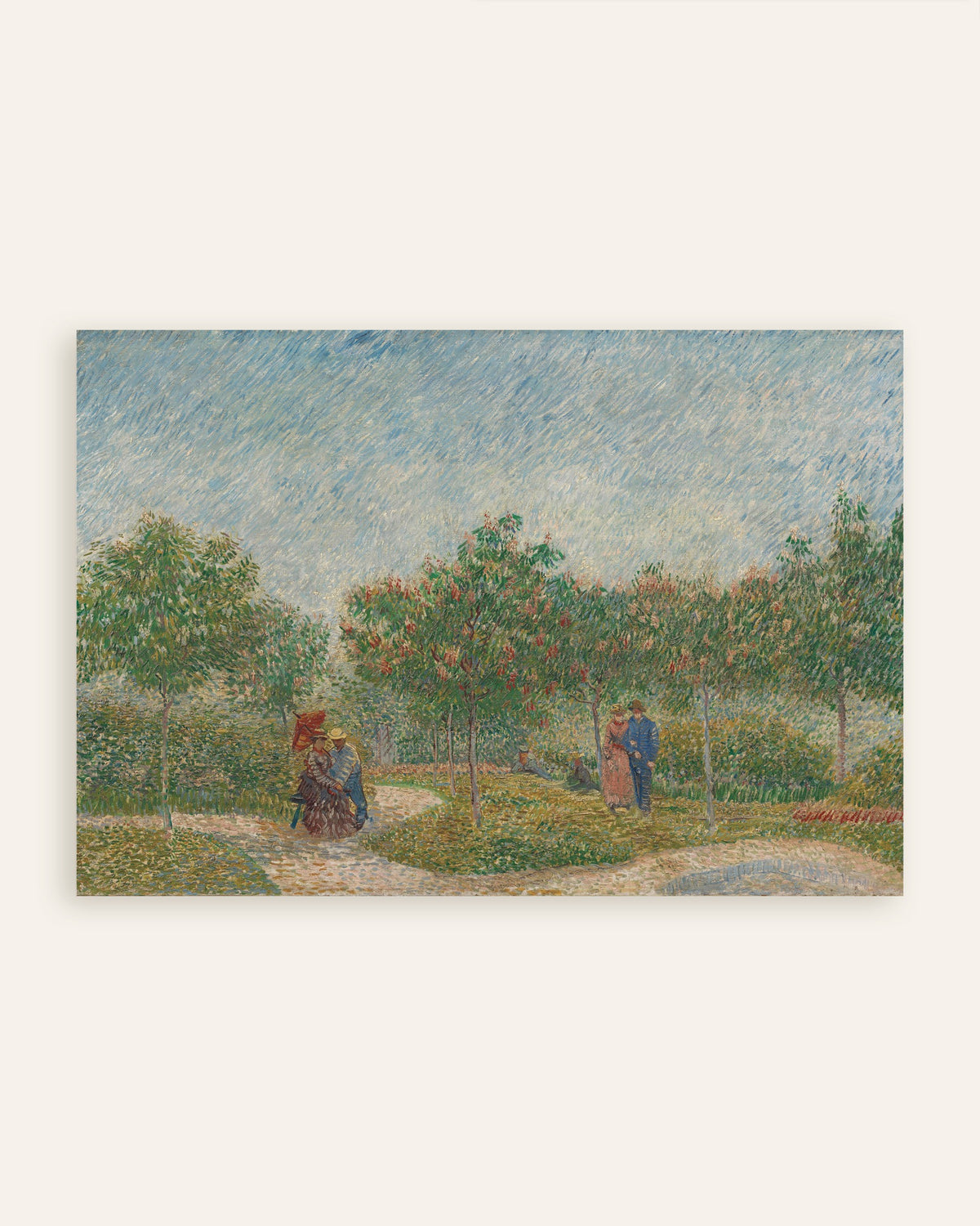 Poster di Giardino con coppie che si corteggiano, Square Saint-Pierre (1887) di Vincent van Gogh, miniatura