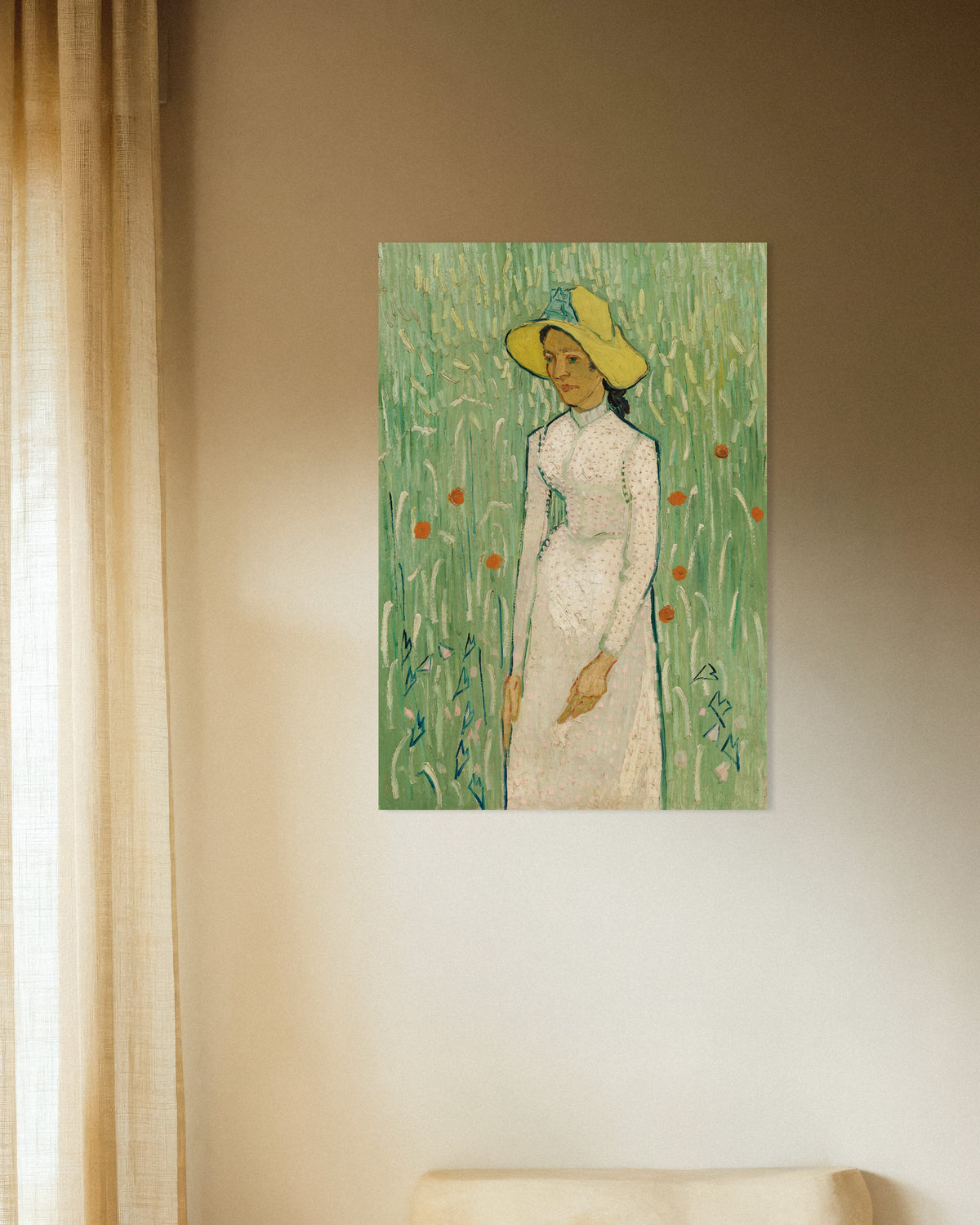 Poster di Ragazza in bianco (1890) di Vincent van Gogh