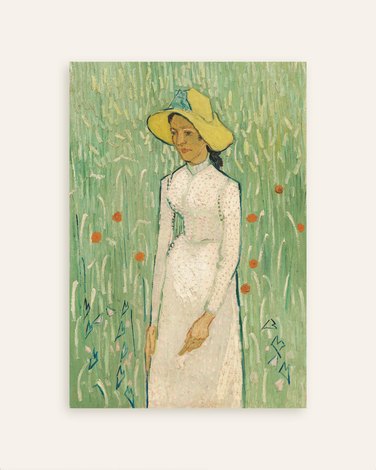 Poster di Ragazza in bianco (1890) di Vincent van Gogh, miniatura