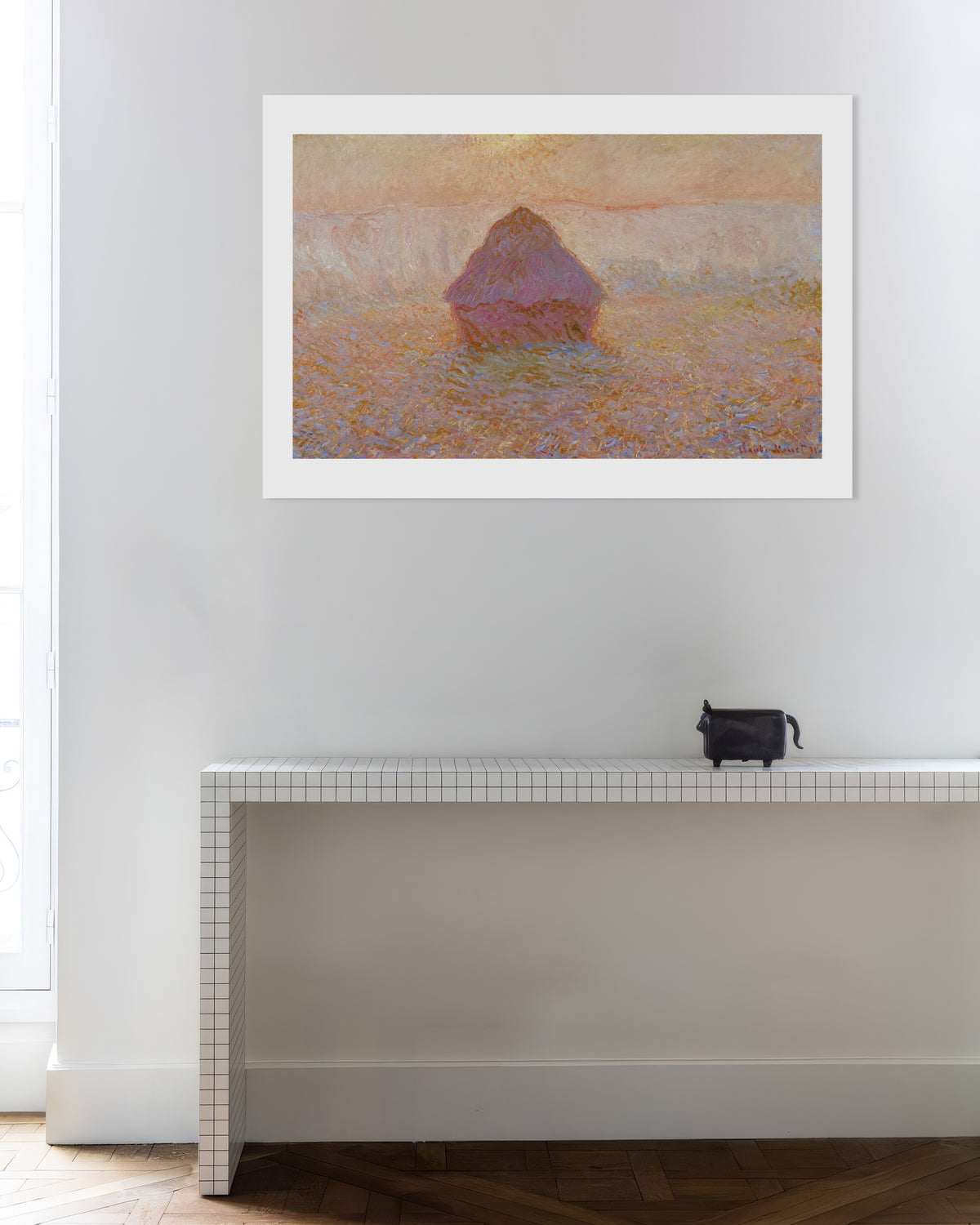 Poster Covone, sole nella nebbia (1891) di Claude Monet