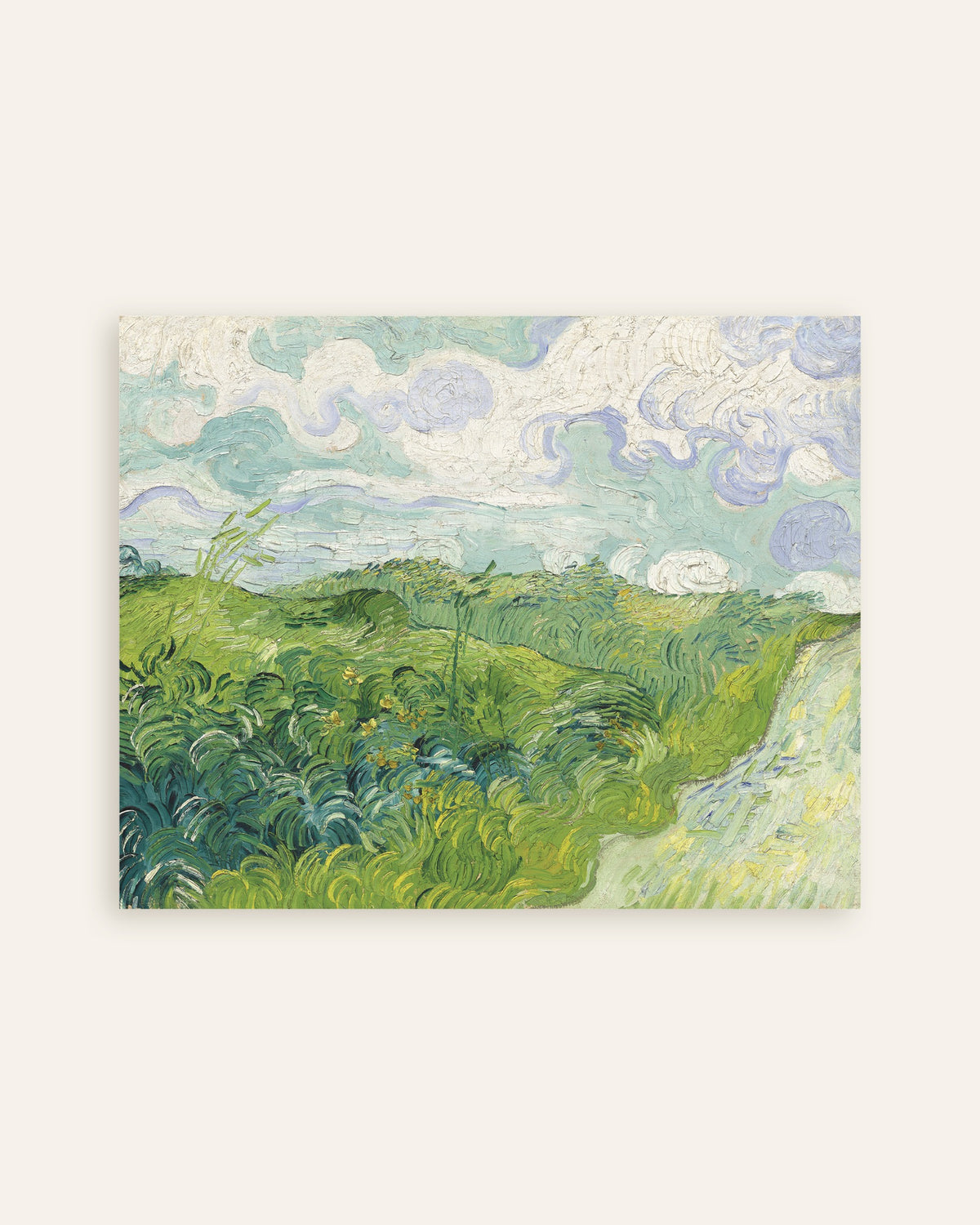 Poster di Campi di grano verdi, Auvers (1890) di Vincent van Gogh, miniatura