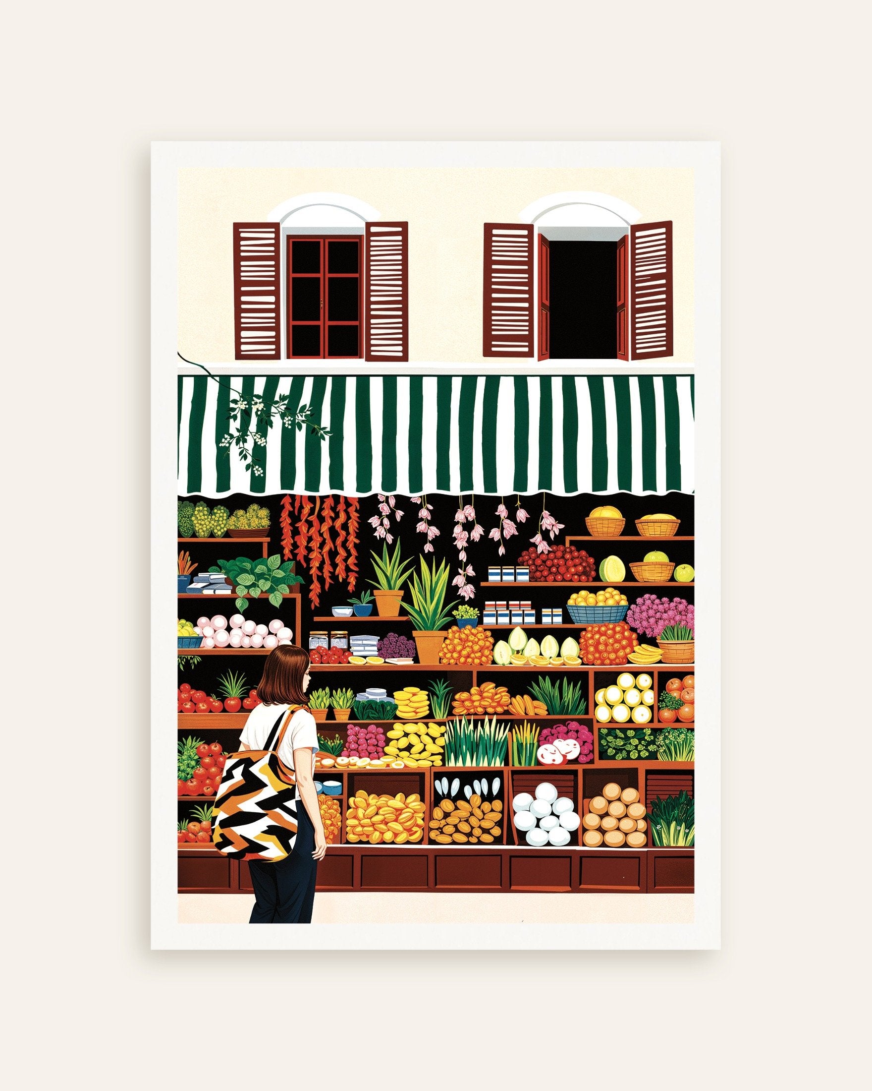 Poster of Groceries, fruits, vegetables and flowers - Poster, thumbnail