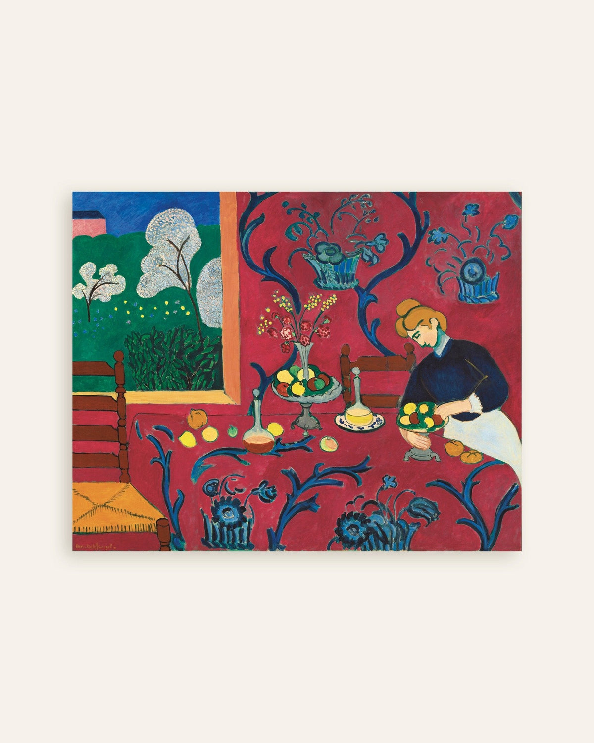 Poster di Armonia in rosso (1908) di Henri Matisse, miniatura