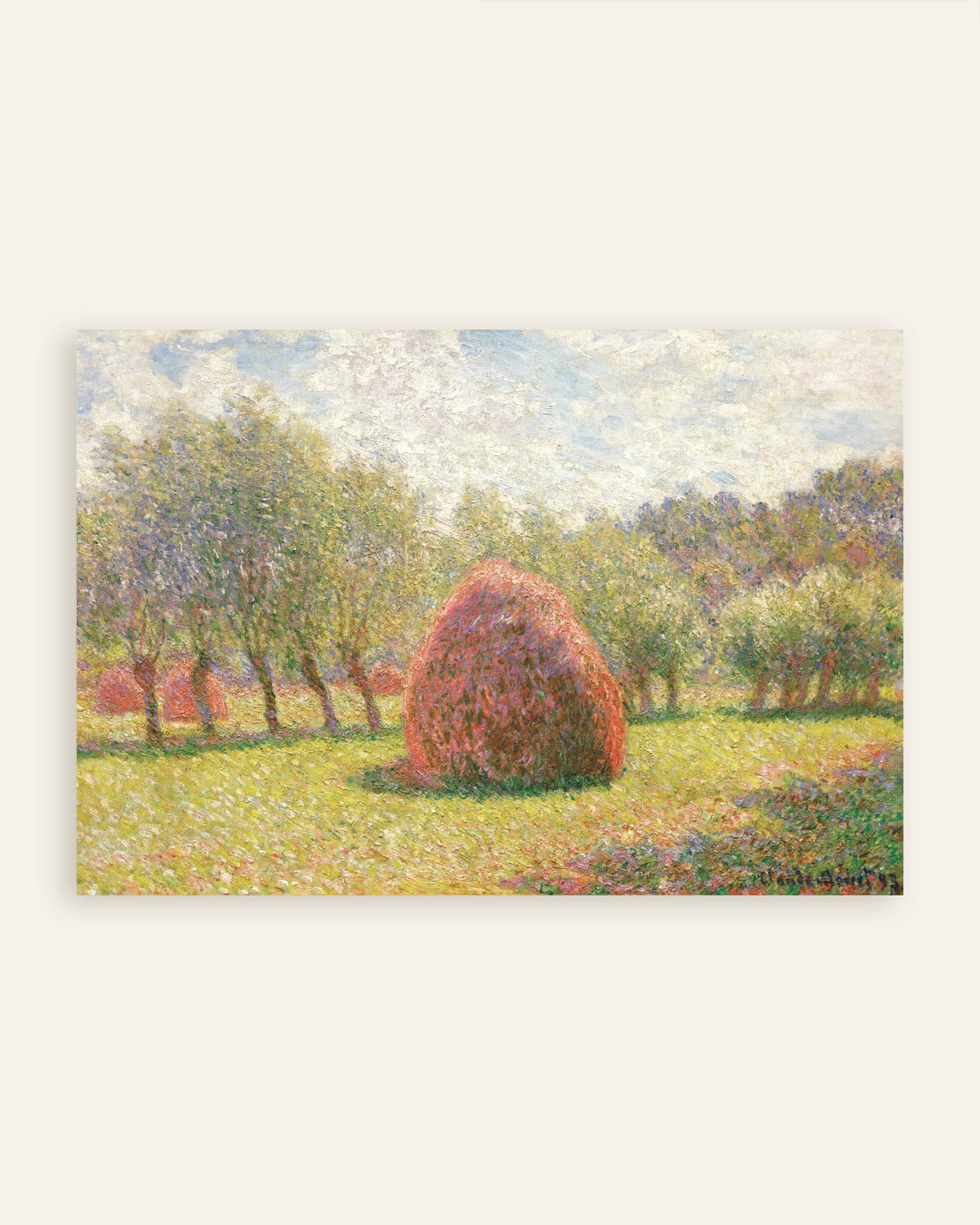 Poster Covoni a Giverny (1893) di Claude Monet, miniatura