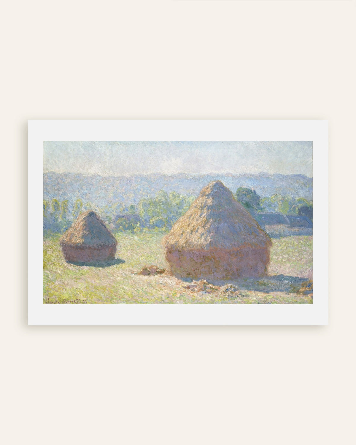 Poster Covoni, fine dell'estate (1891) di Claude Monet, miniatura