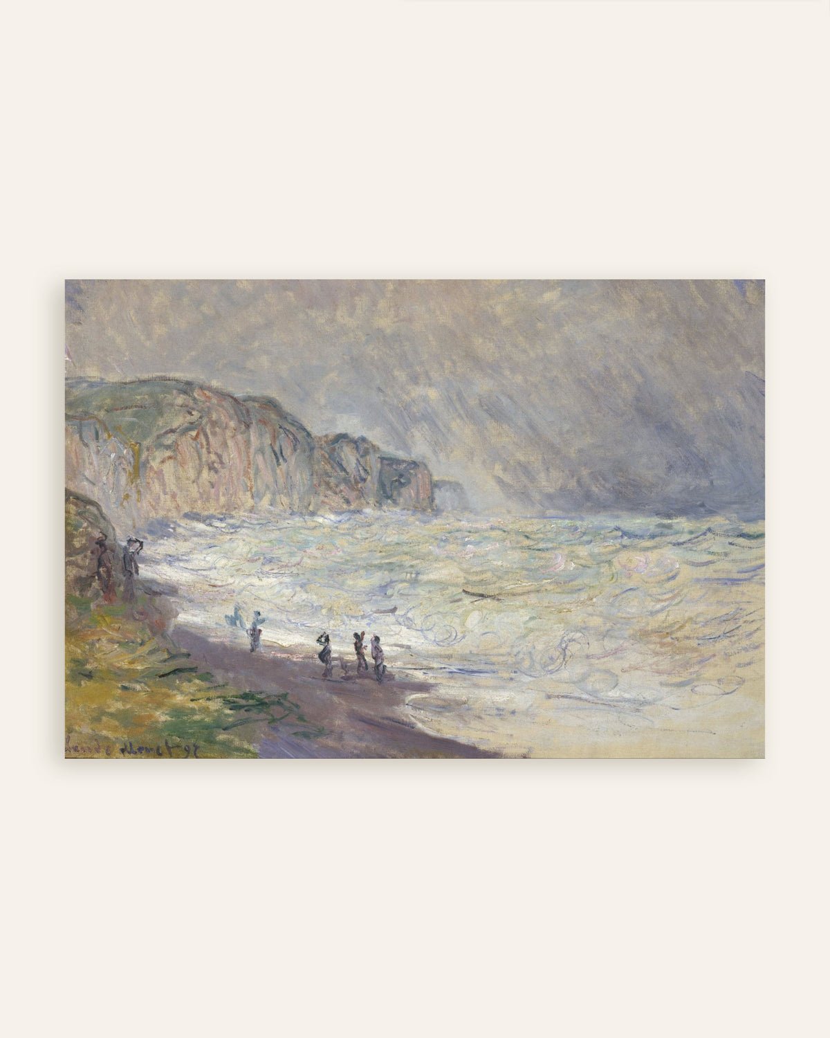 Poster Mare grosso a Pourville (1897) di Claude Monet, miniatura