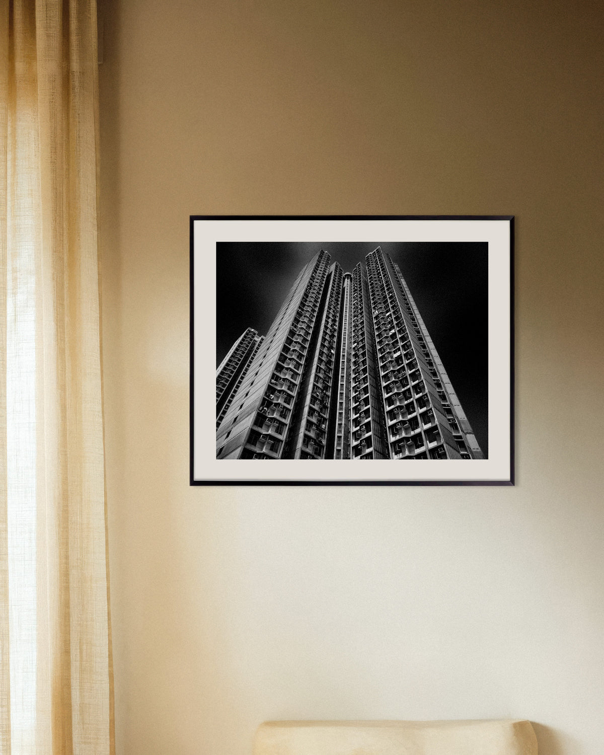 Poster «Canyon tra i grattacieli», con cornice in metallo