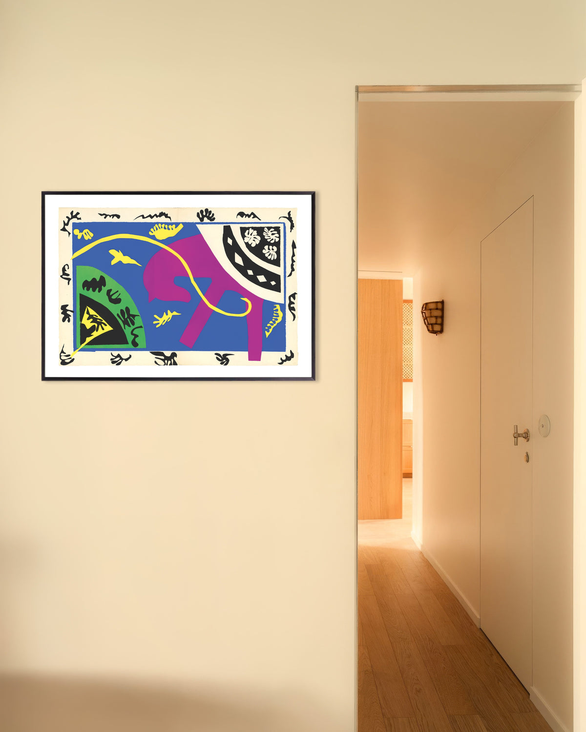 Poster di Cavallo, cavaliere e clown (Jazz, 1947) di Henri Matisse, con cornice in metallo