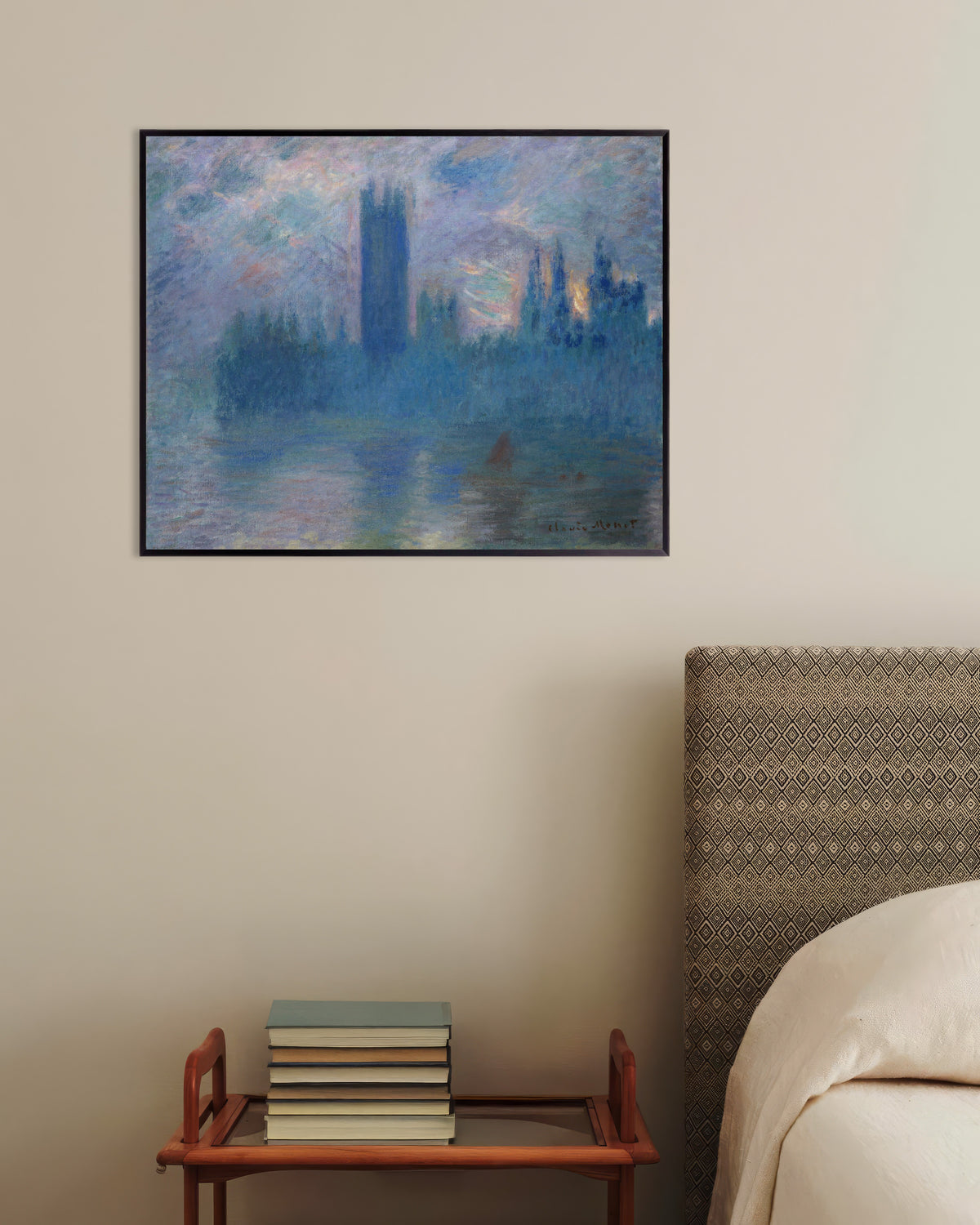 Poster Il Parlamento di Londra (1900) di Claude Monet con cornice in metallo