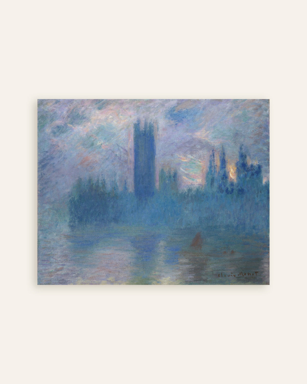 Poster Il Parlamento di Londra (1900) di Claude Monet, miniatura