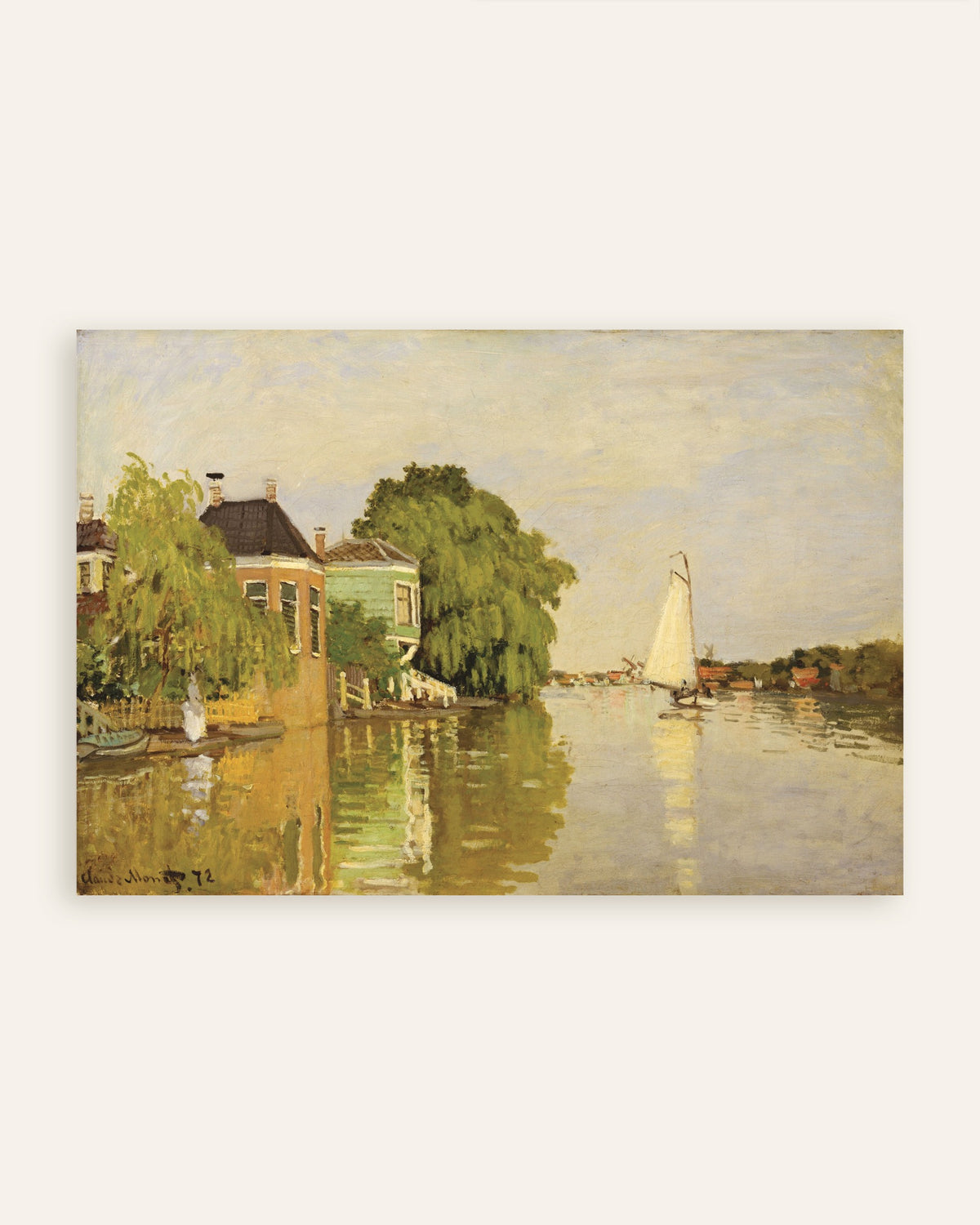 Poster Case sull'Achterzaan (1871) di Claude Monet, miniatura