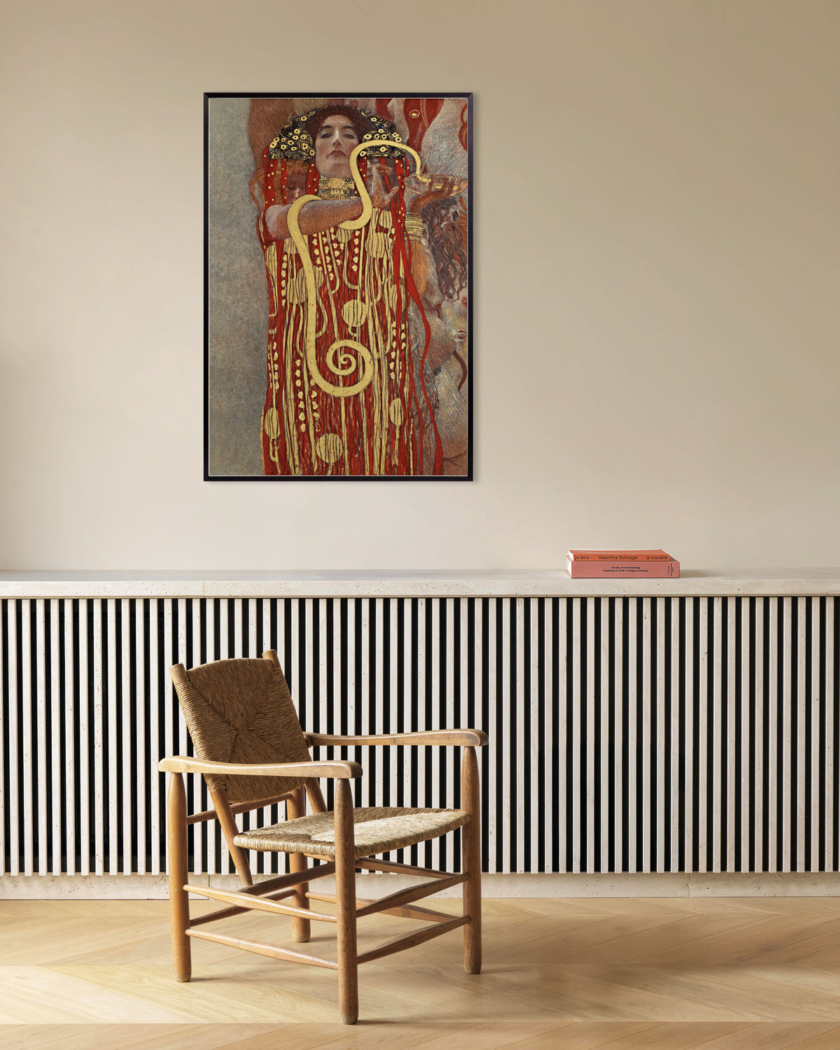 Poster Igea, dettaglio della Medicina (1907) di Gustav Klimt con cornice in metallo