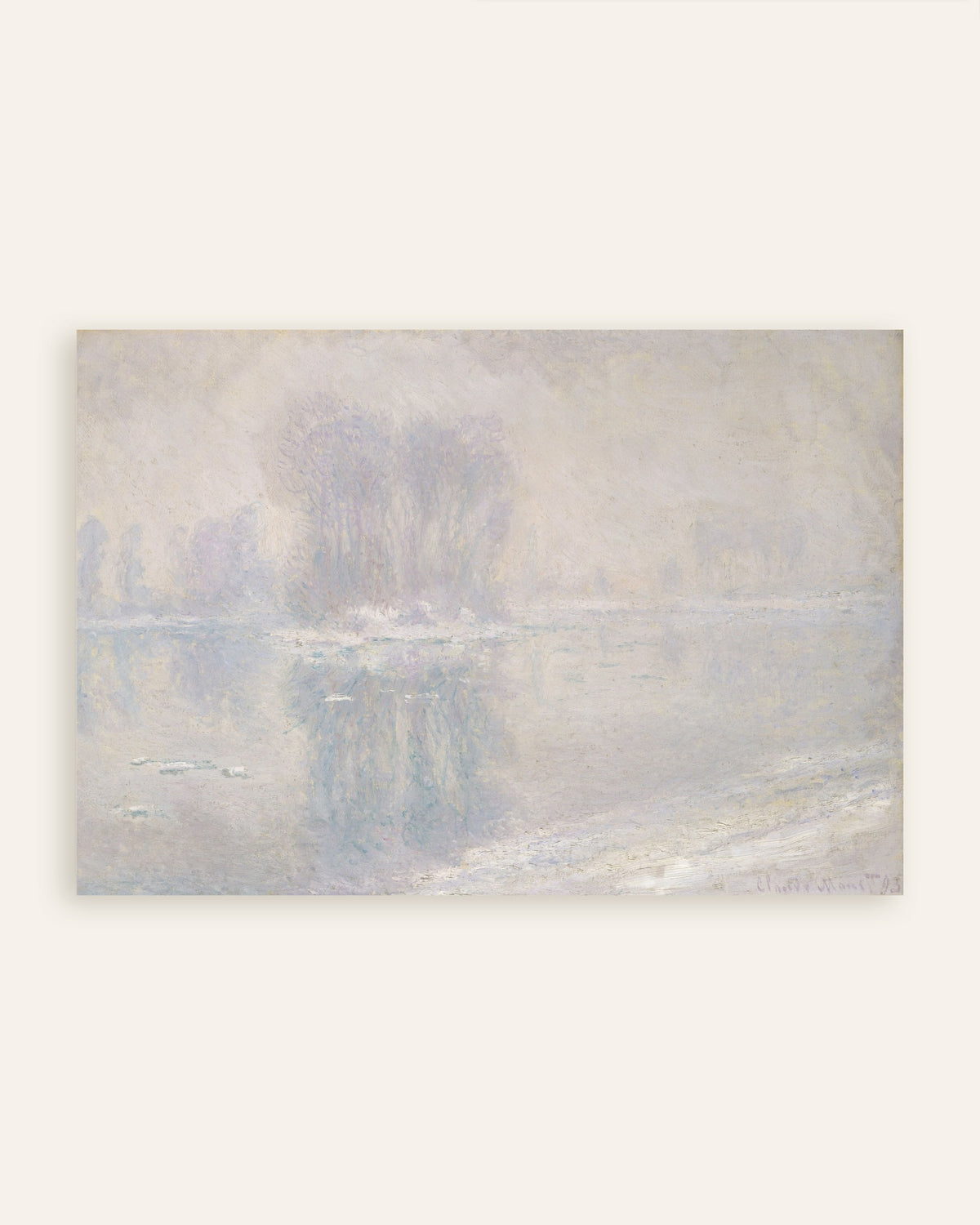 Poster Lastre di ghiaccio (1893) di Claude Monet, miniatura