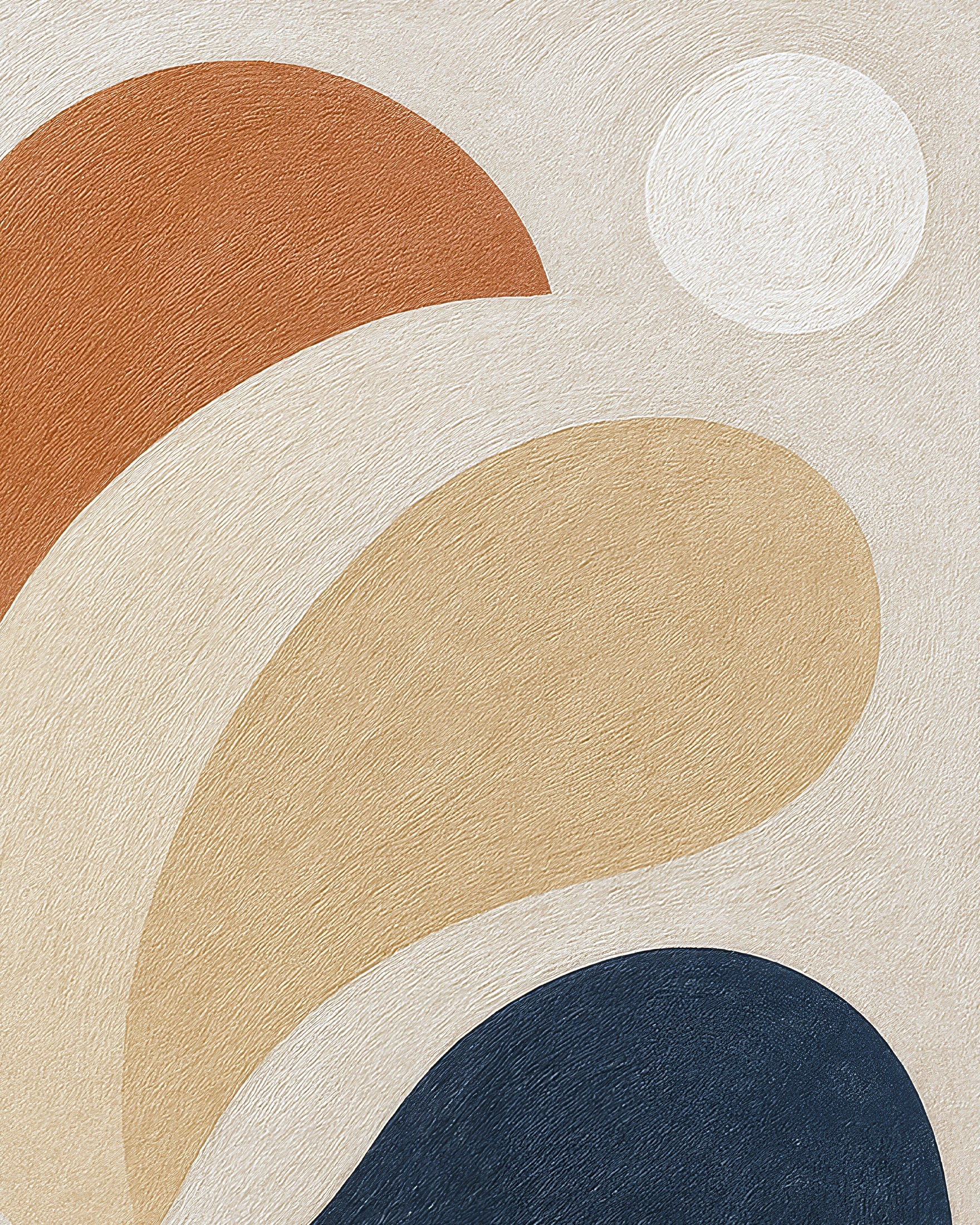 Intrications – poster di forme astratte in toni terrosi