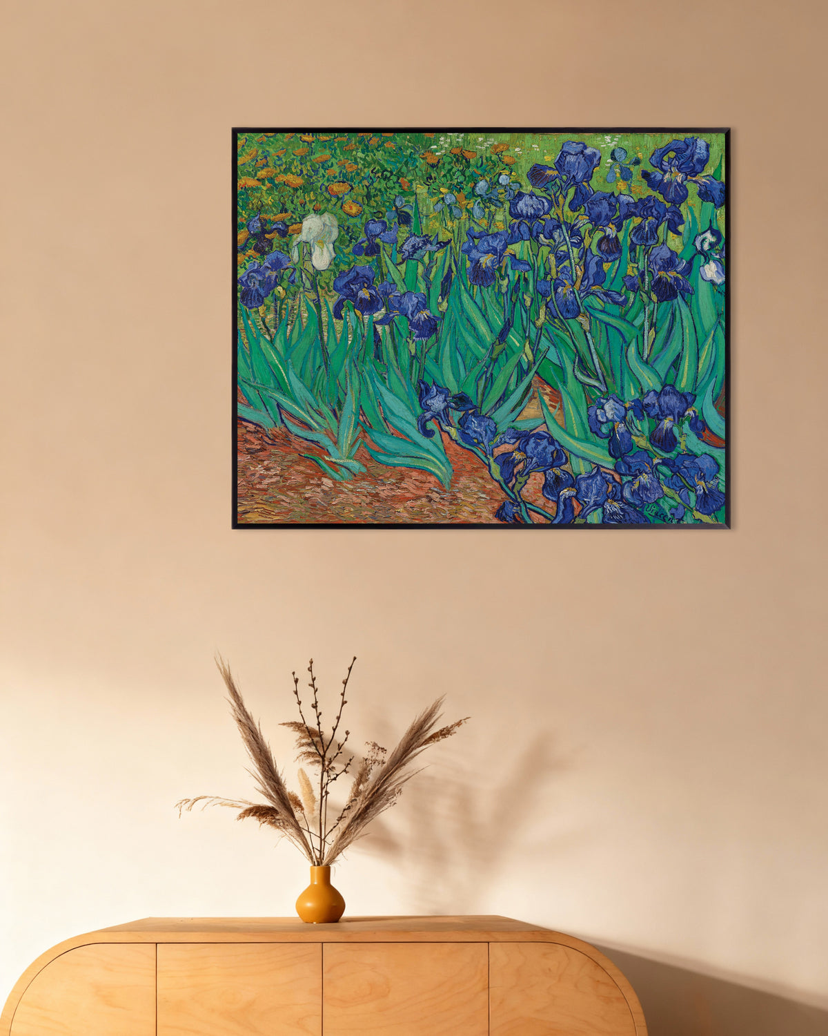 Poster di Iris (1889) di Vincent van Gogh, con cornice metallica