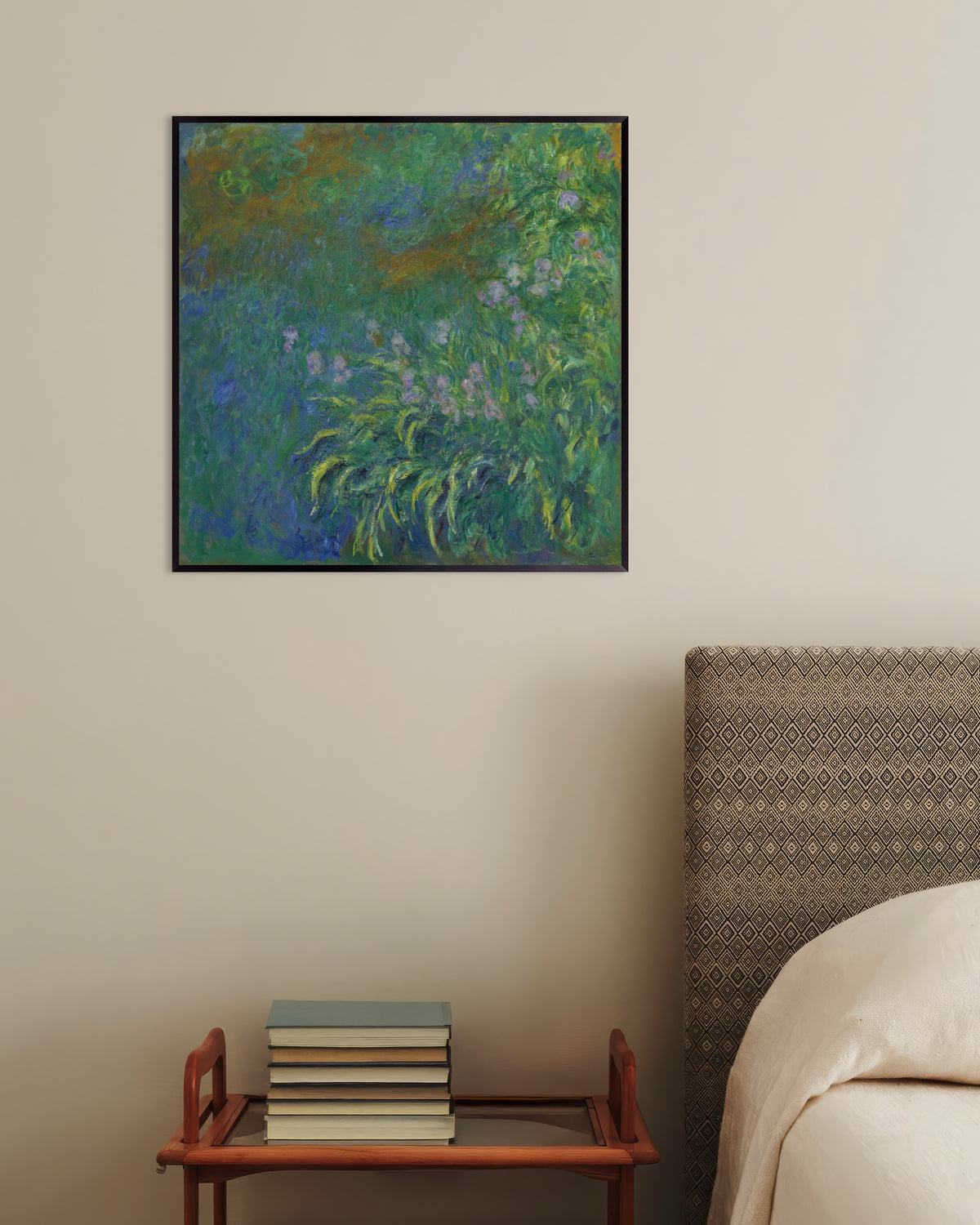 Poster Iris (1914–1917) di Claude Monet con cornice in metallo