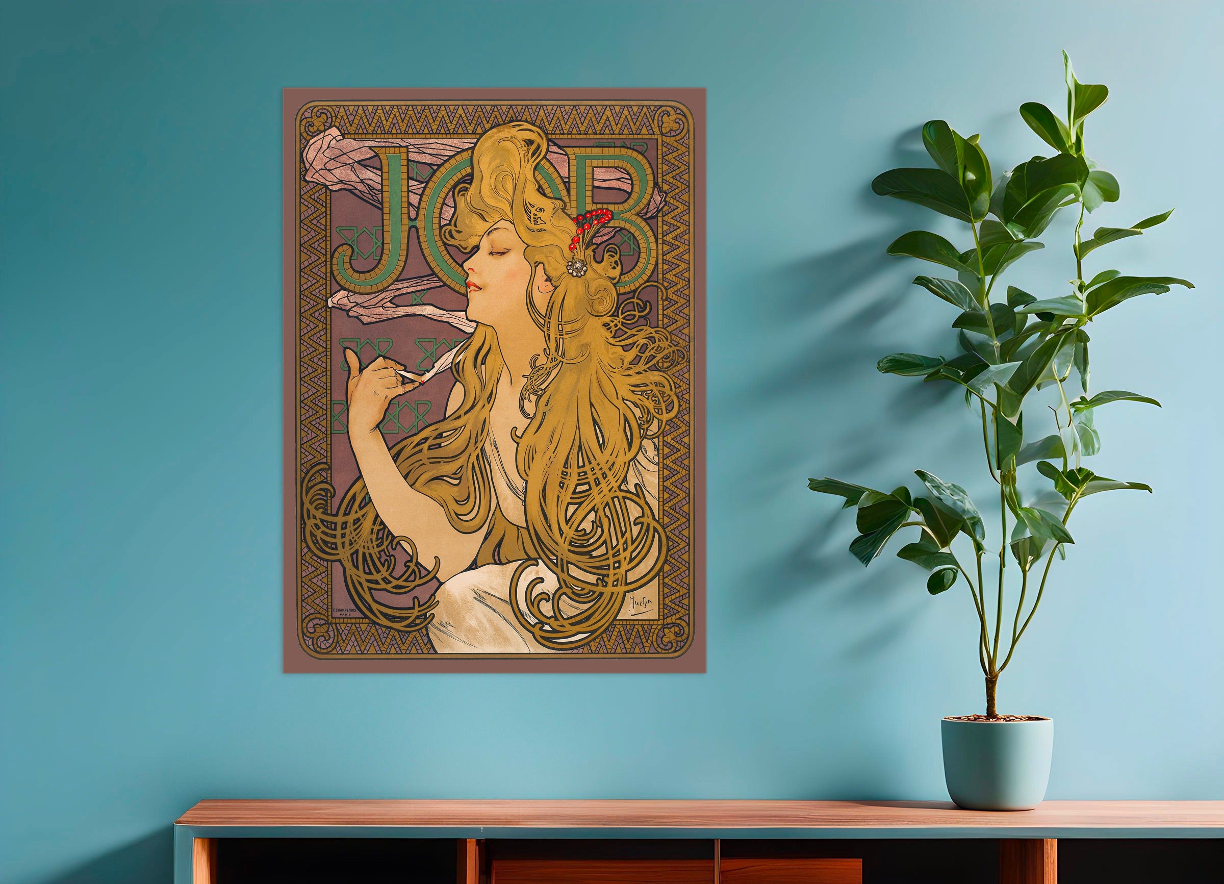 Lavoro (1896) di Alfons Mucha - Poster