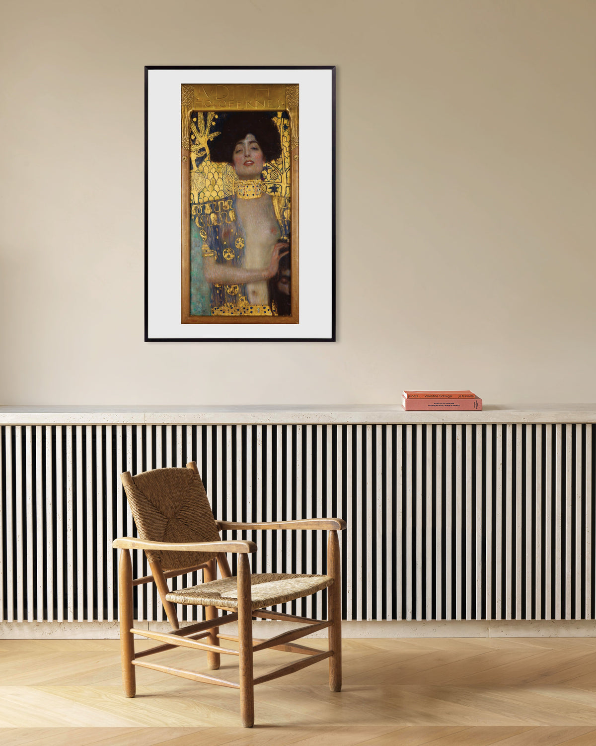 Poster Giuditta I (1901) di Gustav Klimt con cornice in metallo