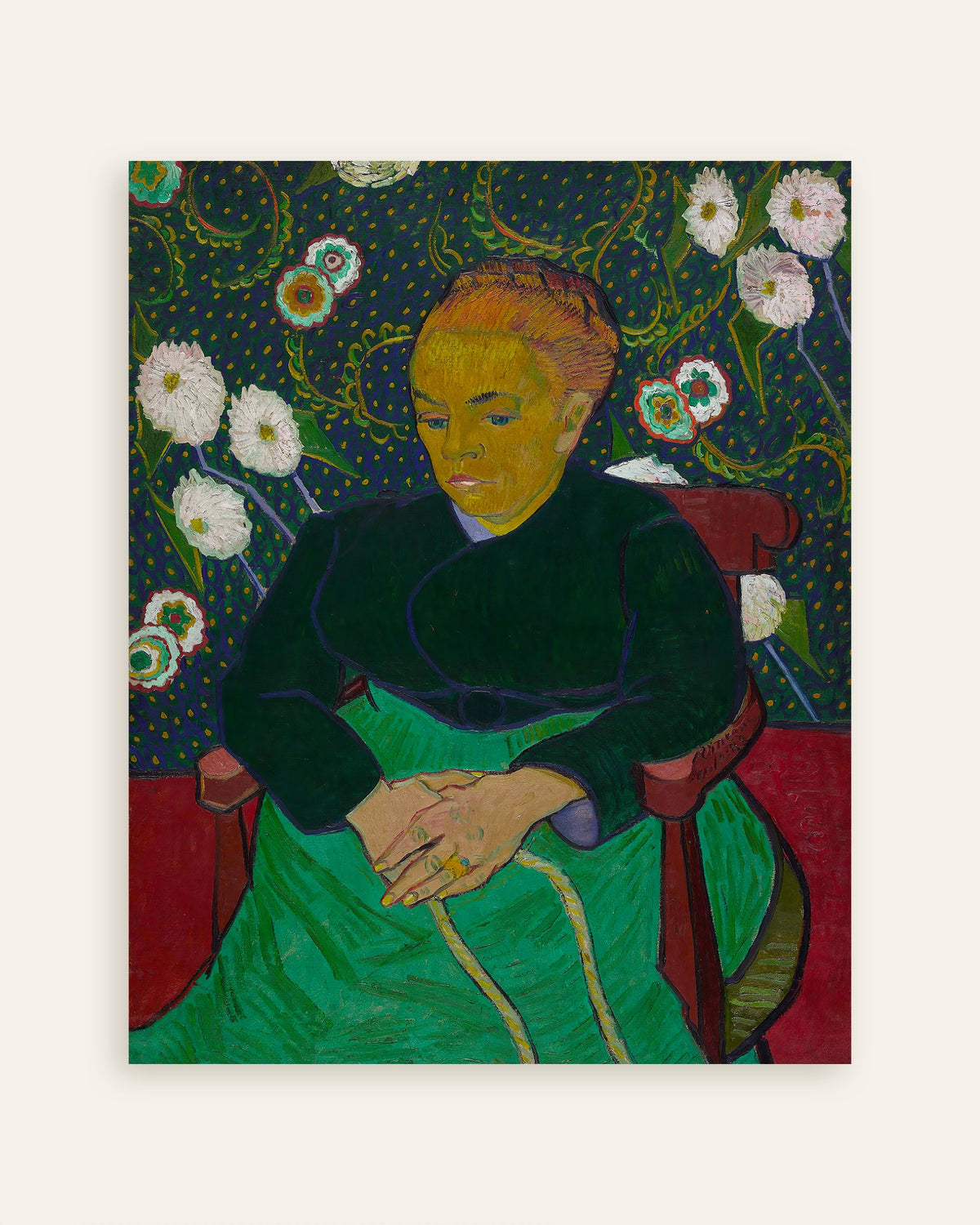 Poster di La Berceuse, Madame Roulin che dondola la culla (1889) di Vincent van Gogh, miniatura