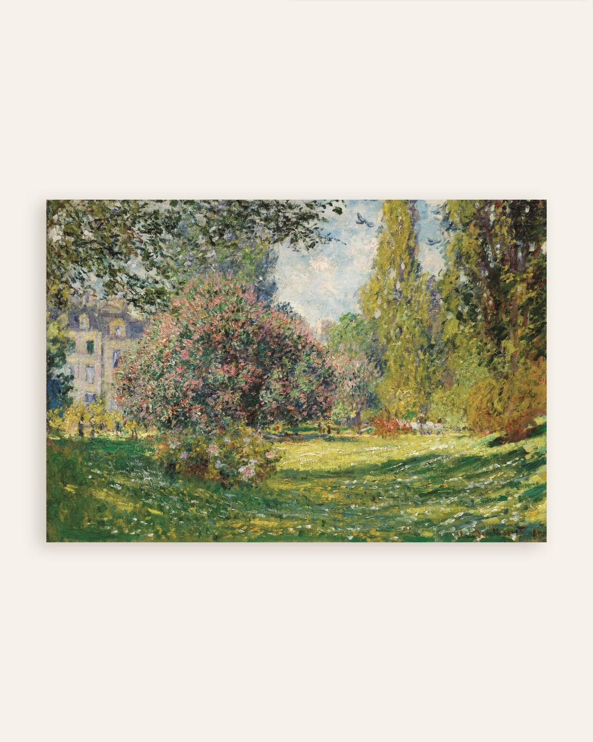 Poster Paesaggio, il Parc Monceau (1876) di Claude Monet, miniatura