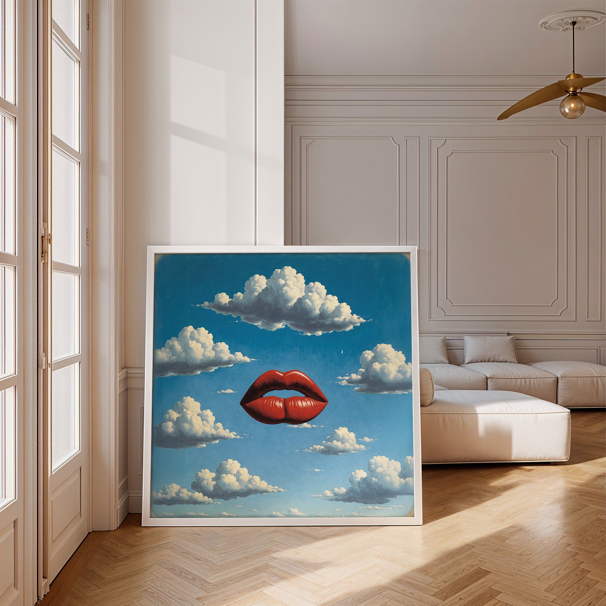 Poster Labbra Rosse – Arte Surrealista Onirica