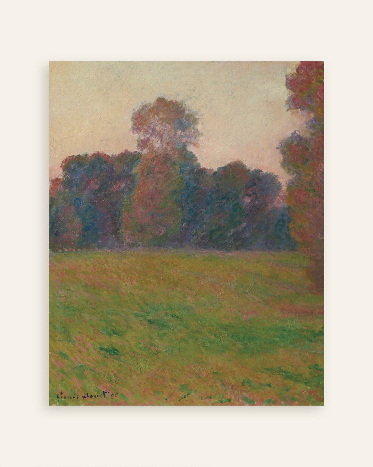 Poster Prato a Giverny (1886) di Claude Monet, miniatura