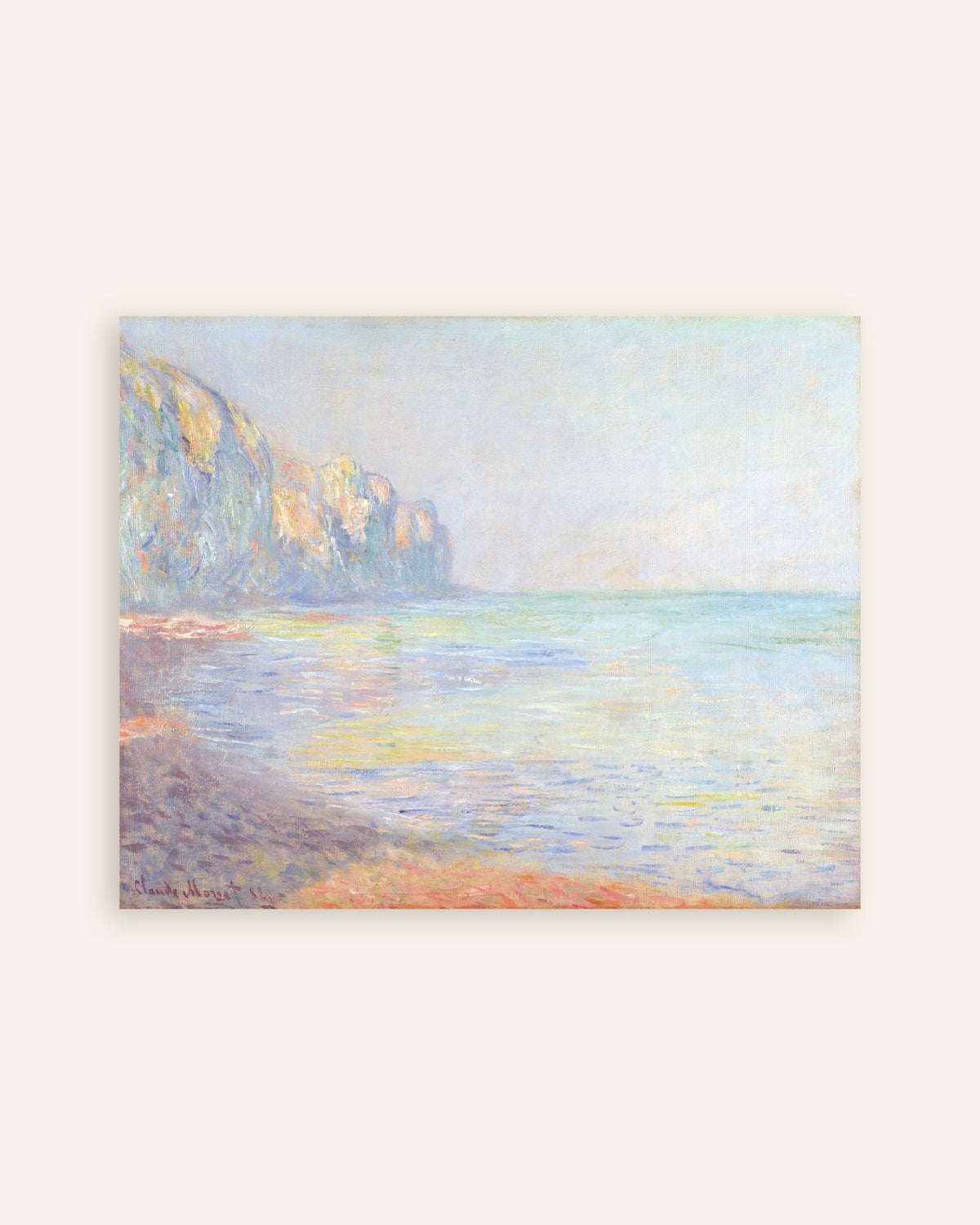 Poster Mattino, tempo nebbioso, Pourville (1882) di Claude Monet, miniatura