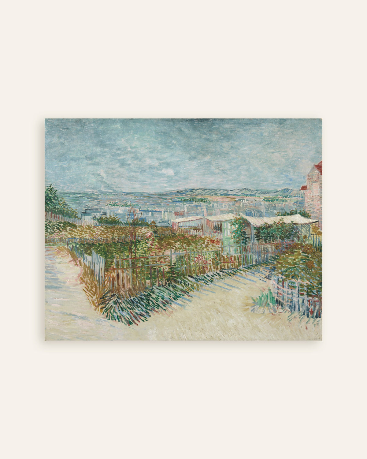 Poster di Montmartre, dietro il Moulin de la Galette (1887) di Vincent van Gogh, miniatura