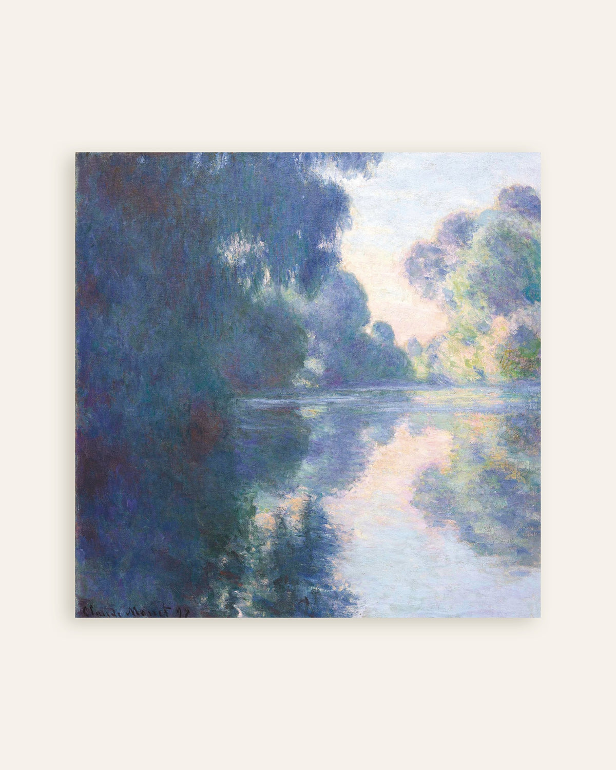 Poster Mattino sulla Senna (1897) di Claude Monet, miniatura