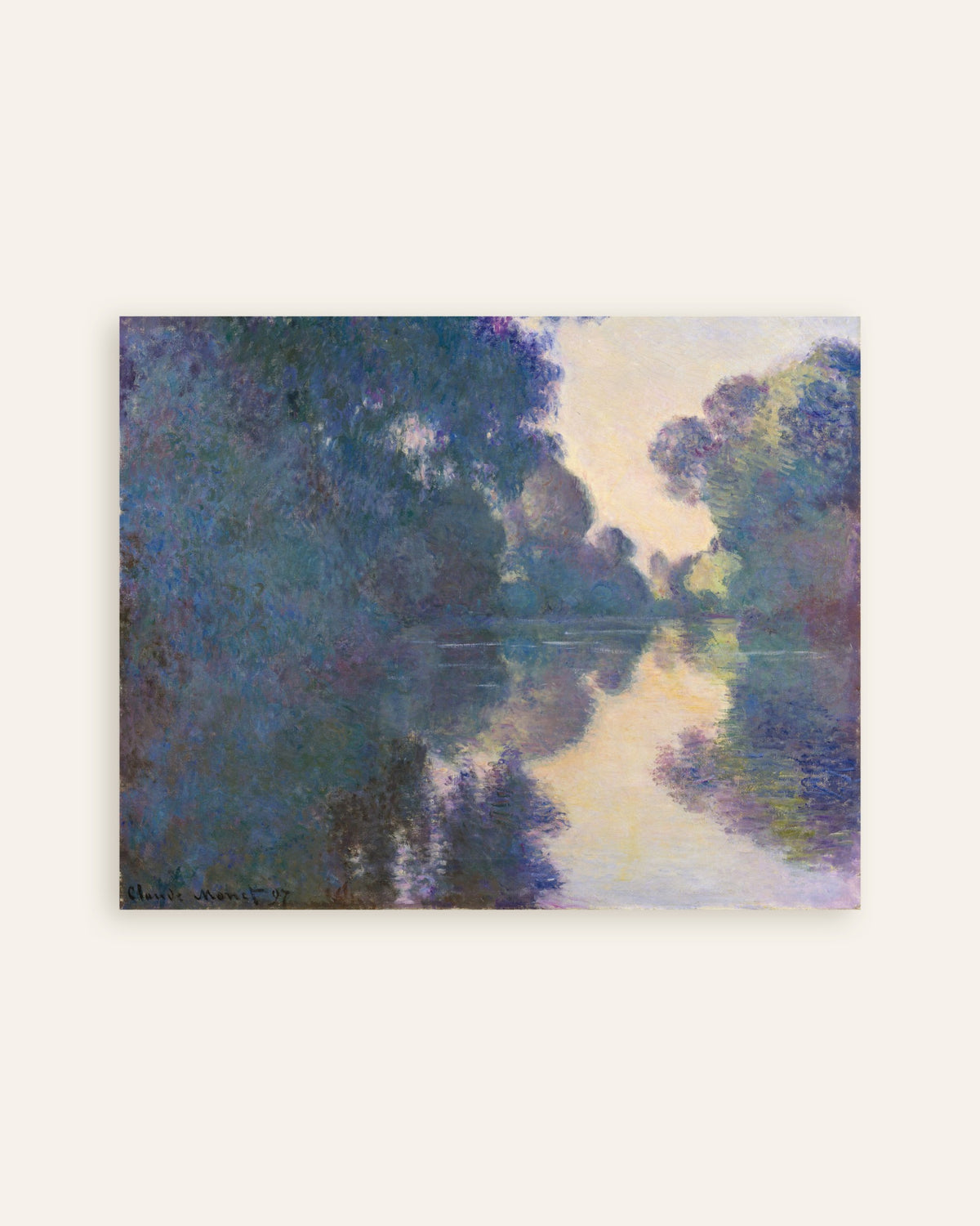 Poster Mattino sulla Senna vicino a Giverny (1897) di Claude Monet, miniatura