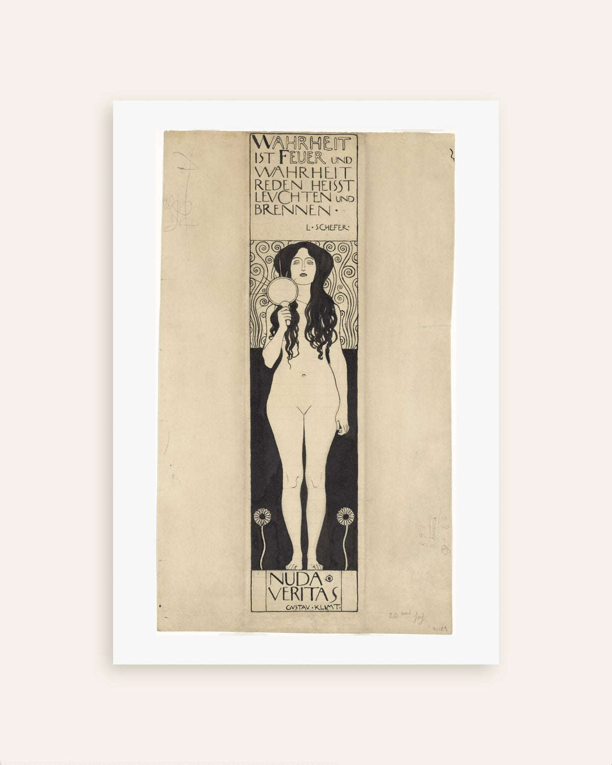 Poster Nuda Veritas (1898) di Gustav Klimt, miniatura