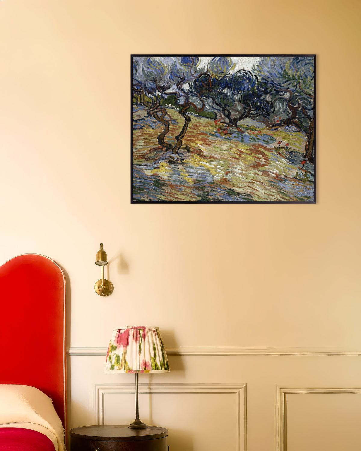 Poster Ulivi (1889) di Vincent van Gogh con cornice metallica