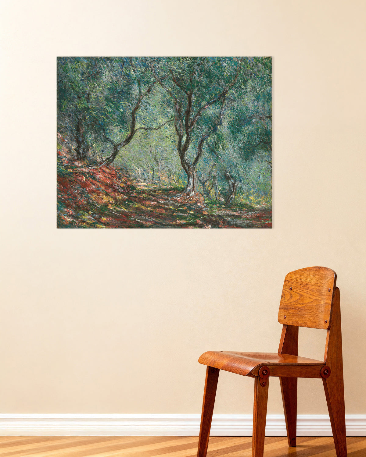 Poster Uliveto nel giardino Moreno (1884) di Claude Monet