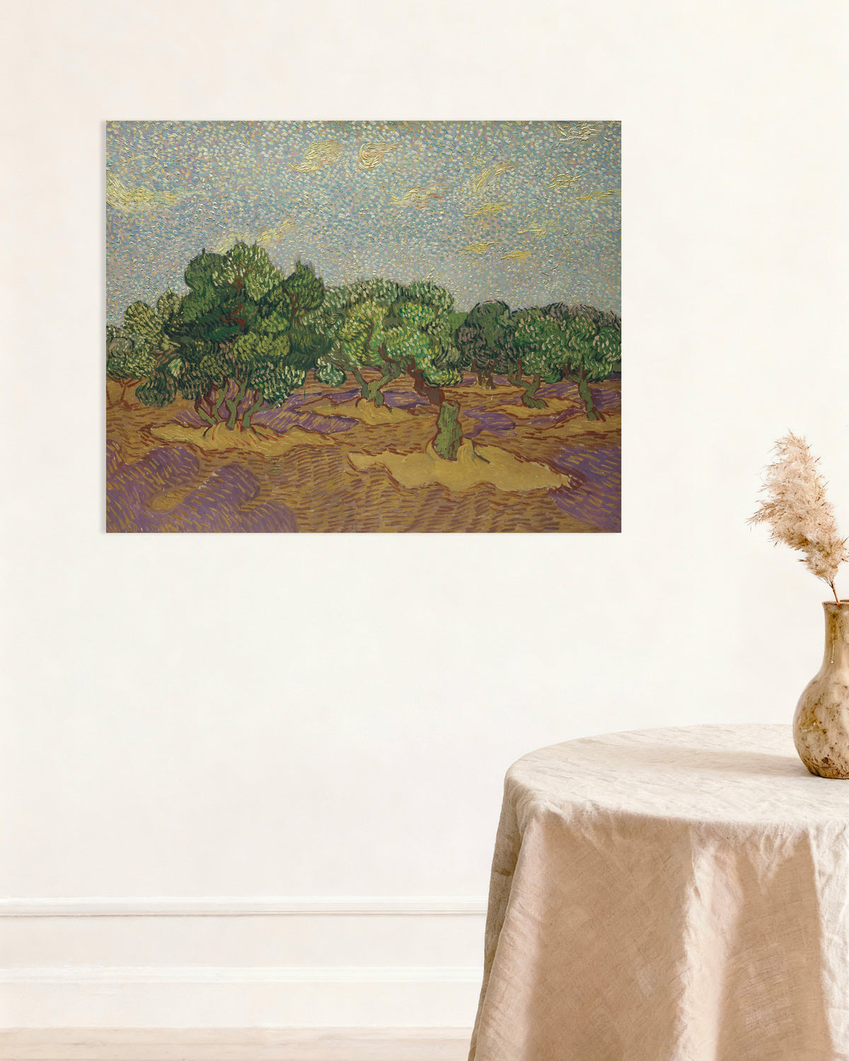 Poster di Ulivi sotto un cielo pallido (1889) di Vincent van Gogh