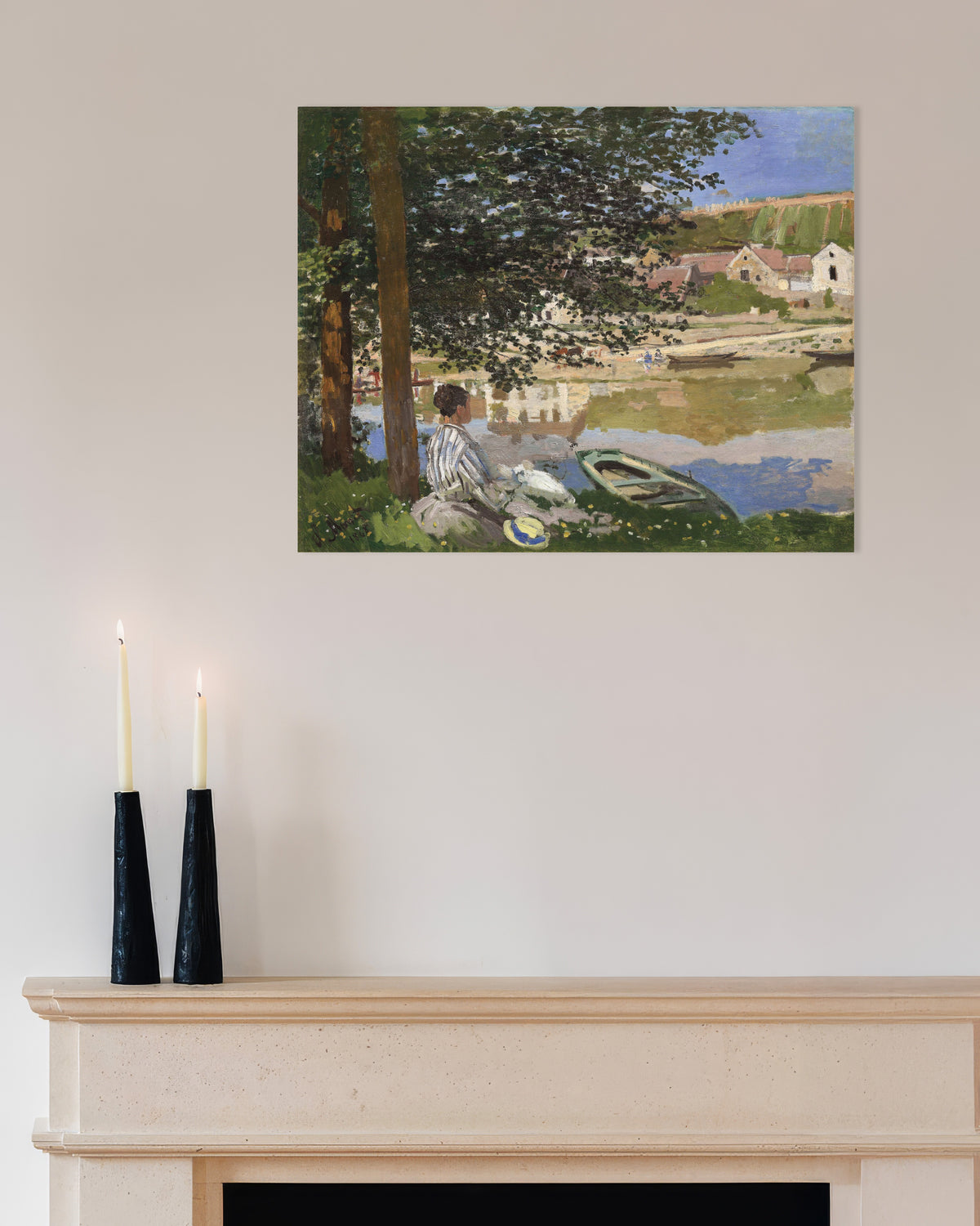Poster Sulla riva della Senna, Bennecourt (1868) di Claude Monet