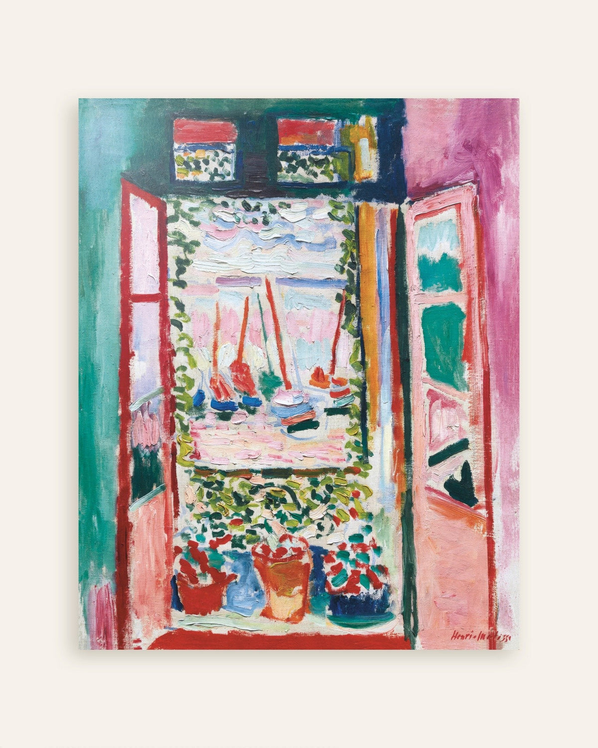 Poster di Finestra aperta, Collioure di Henri Matisse, miniatura