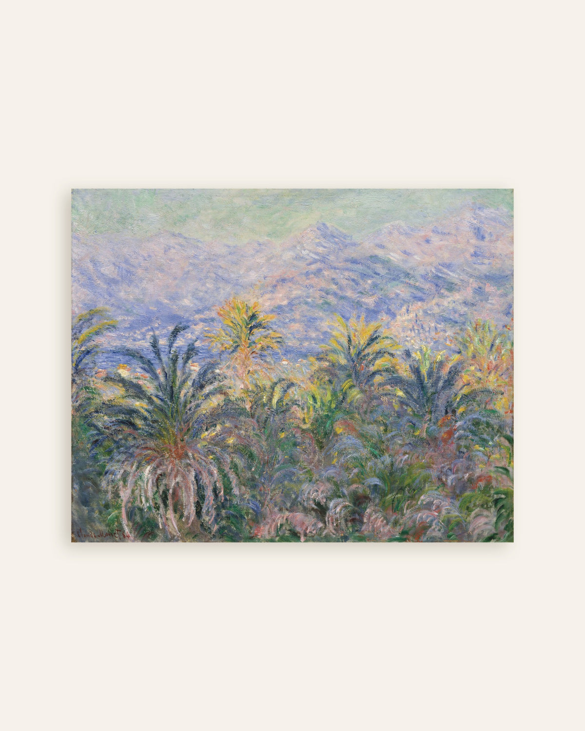 Poster Palme a Bordighera (1884) di Claude Monet, miniatura