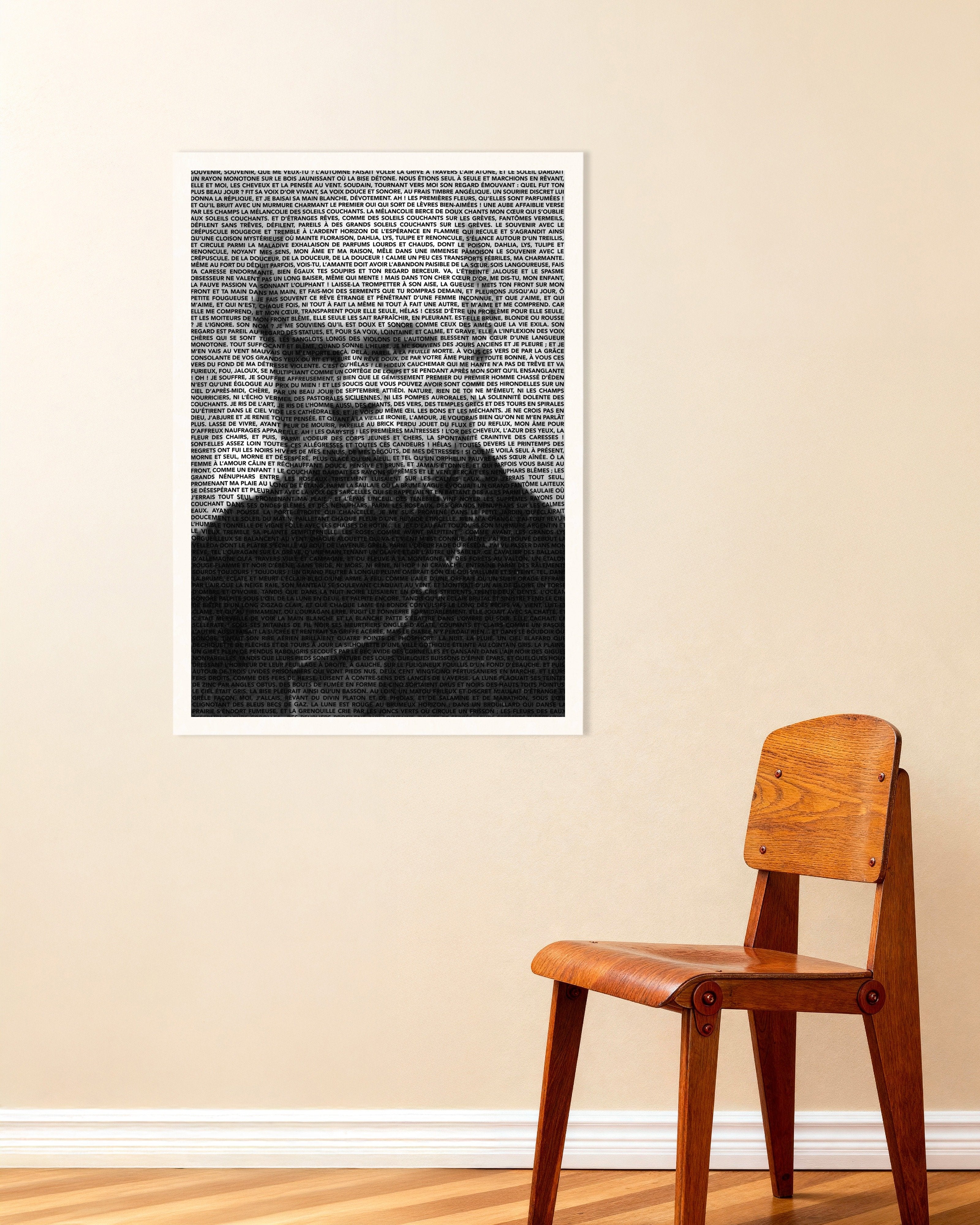 Poster of Paul Verlaine - Poèmes Saturniens Typographic Portrait