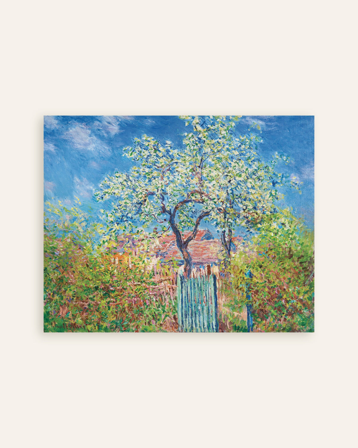 Poster Pero in fiore (1885) di Claude Monet, miniatura