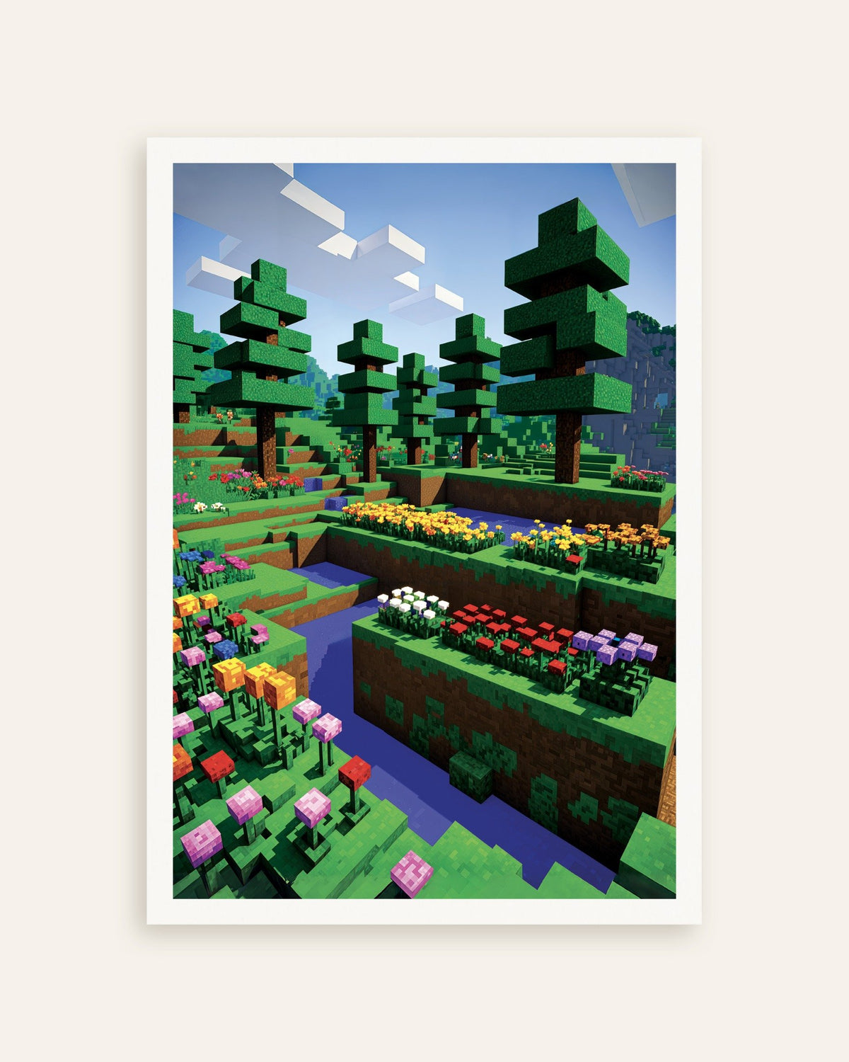 Poster di Fiori pixelati, miniatura