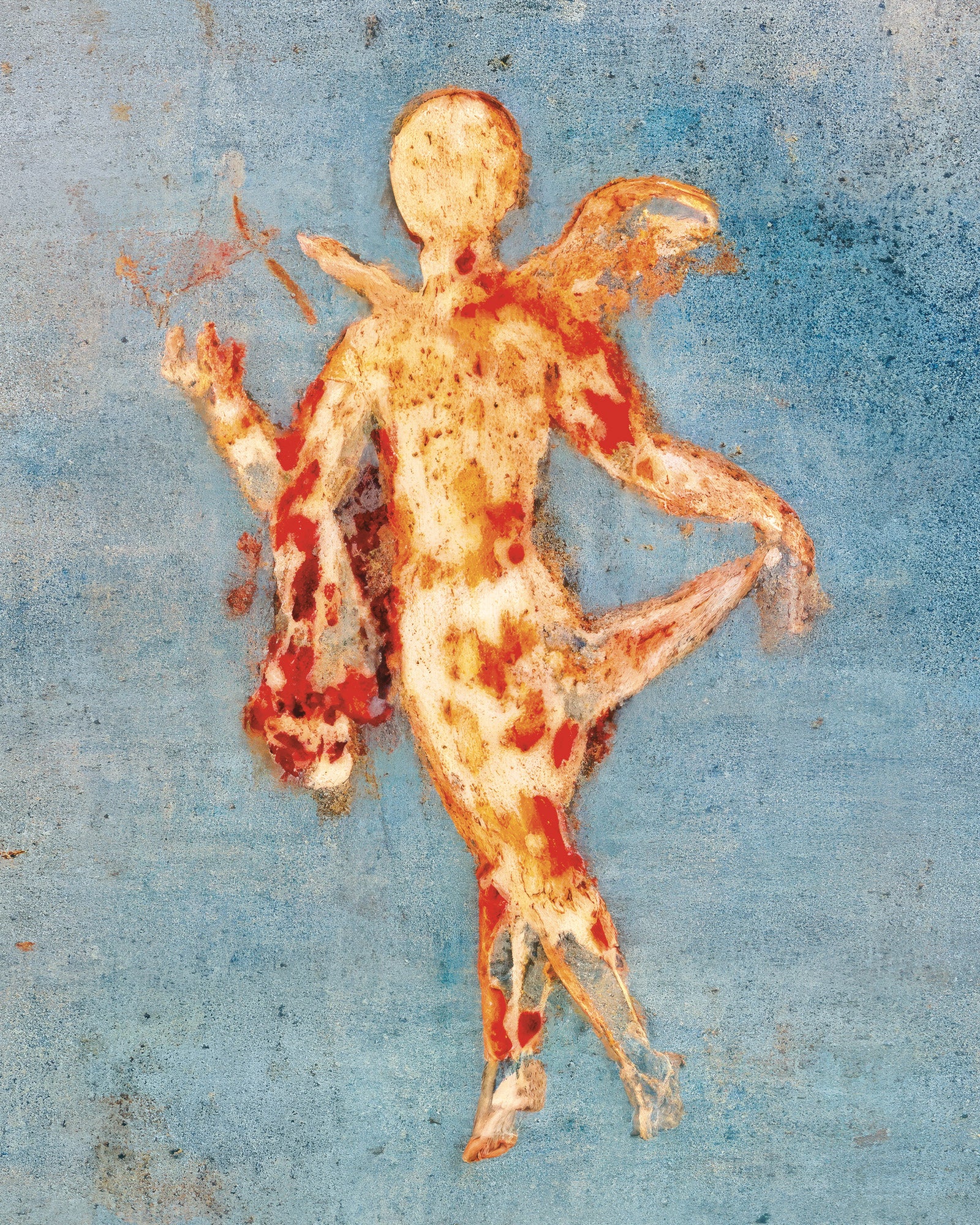 Psiche su blu, Casa di Venere, Pompei - Poster