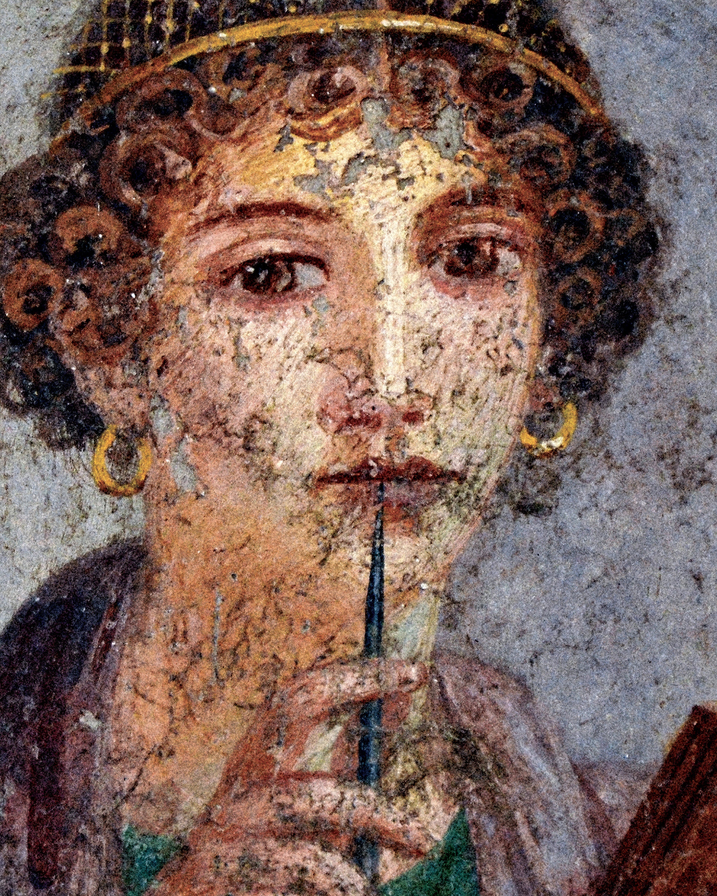 Poster Saffo affresco da Pompei